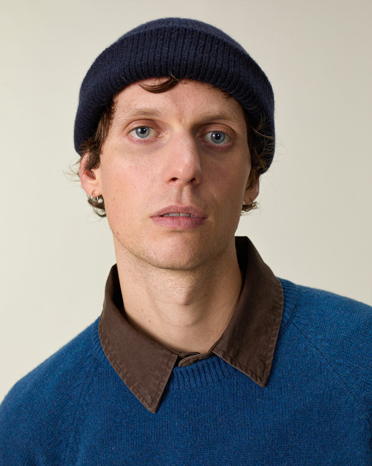 Bonnet en cachemire Marine Homme