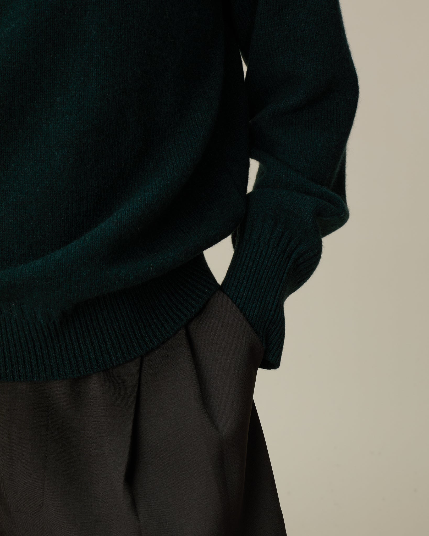 Crewneck cashmere sweater Green Women
