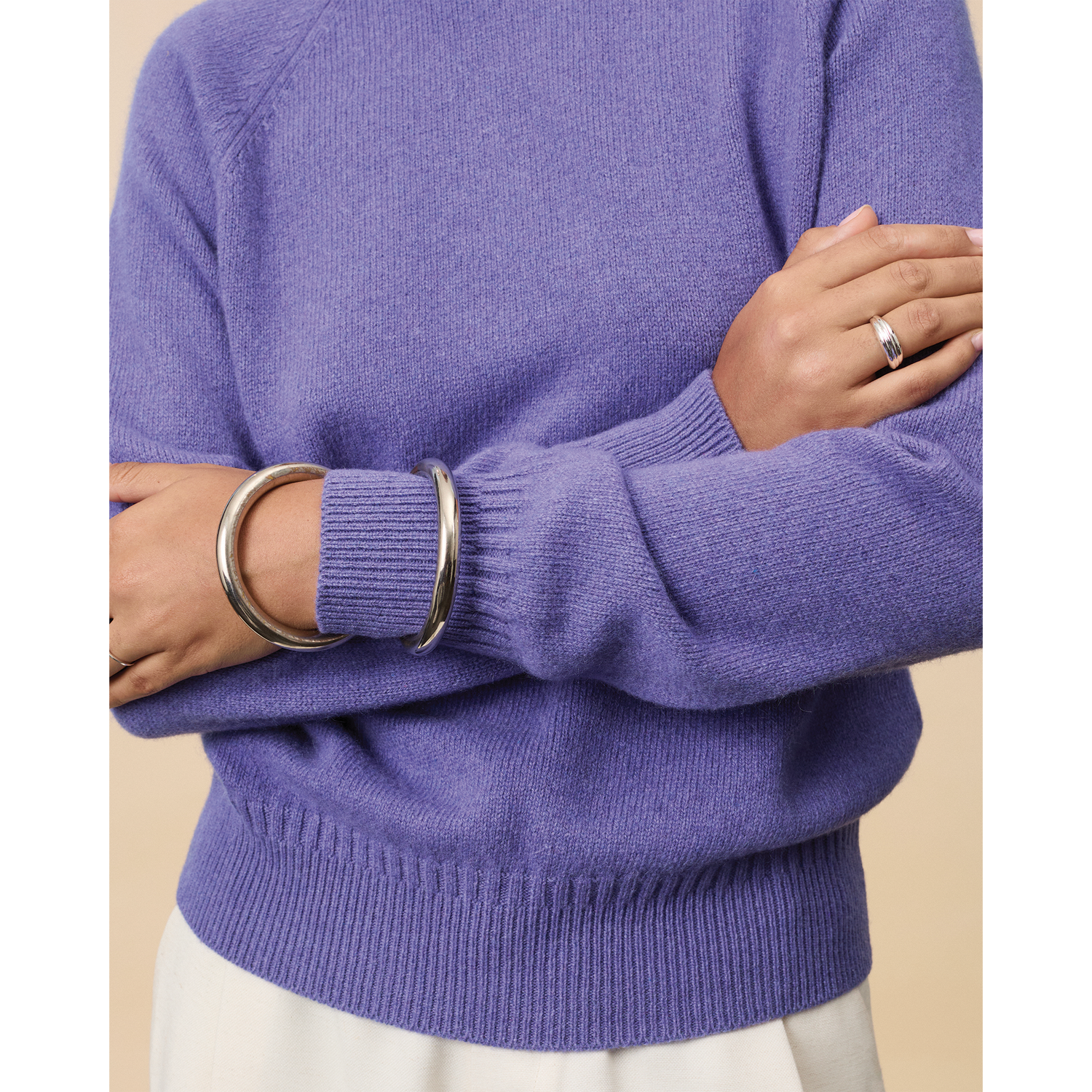 Women's Crewneck cashmere sweater in Purple