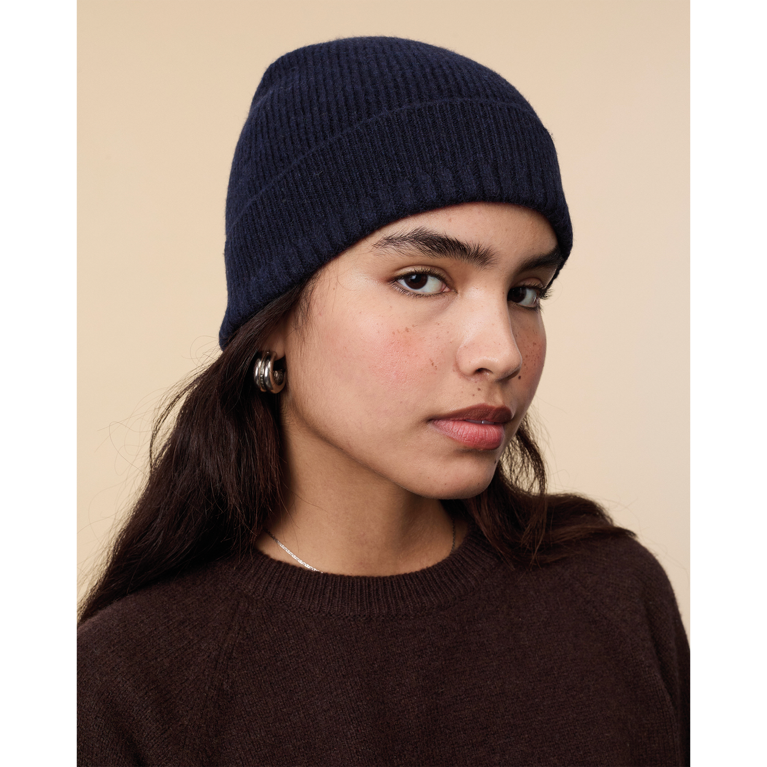 Women's Navy Cashmere hat