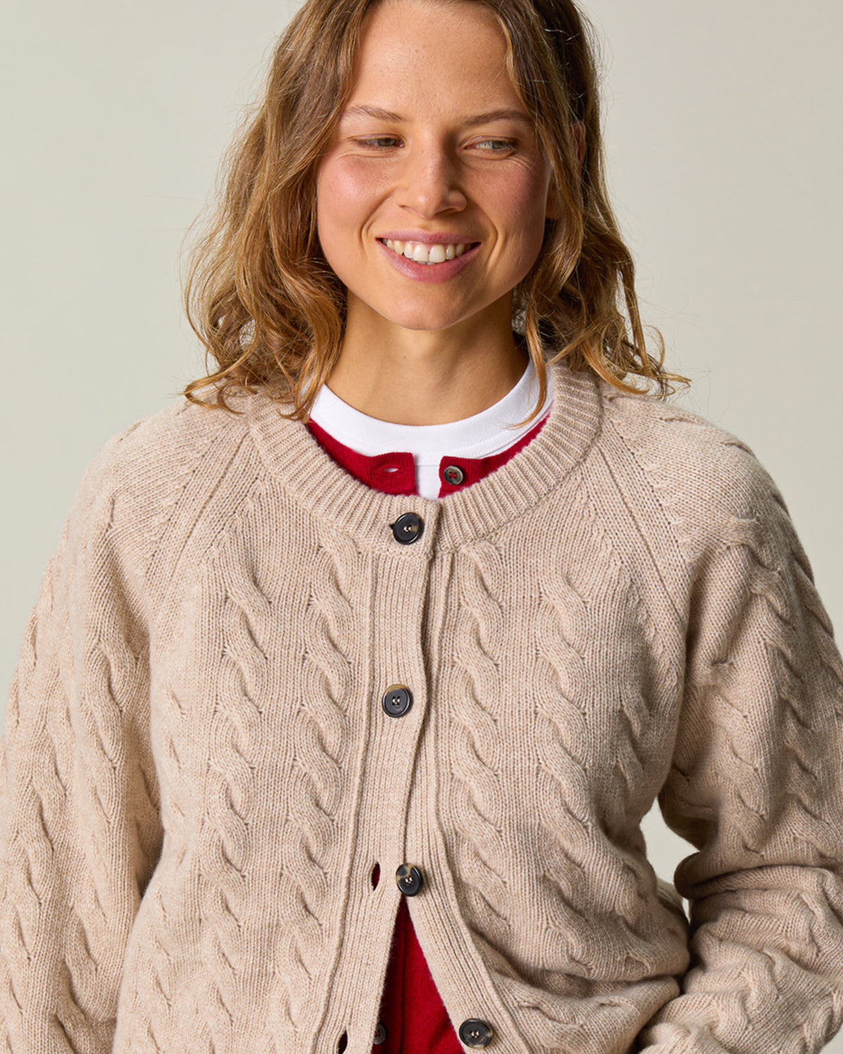 Women's Sable Cable Knit Cardigan