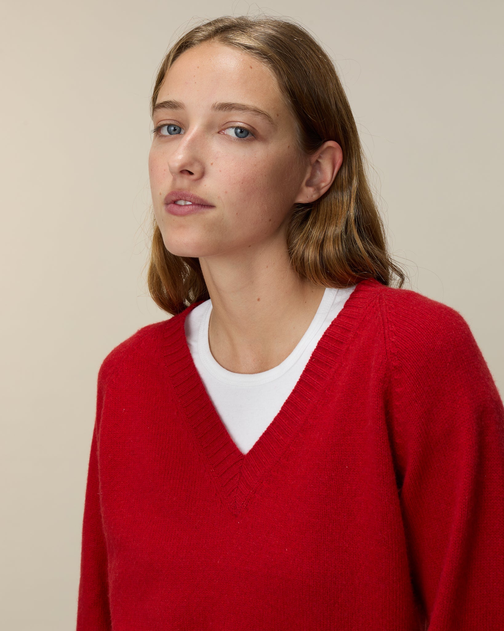 Women's cashmere V-neck 