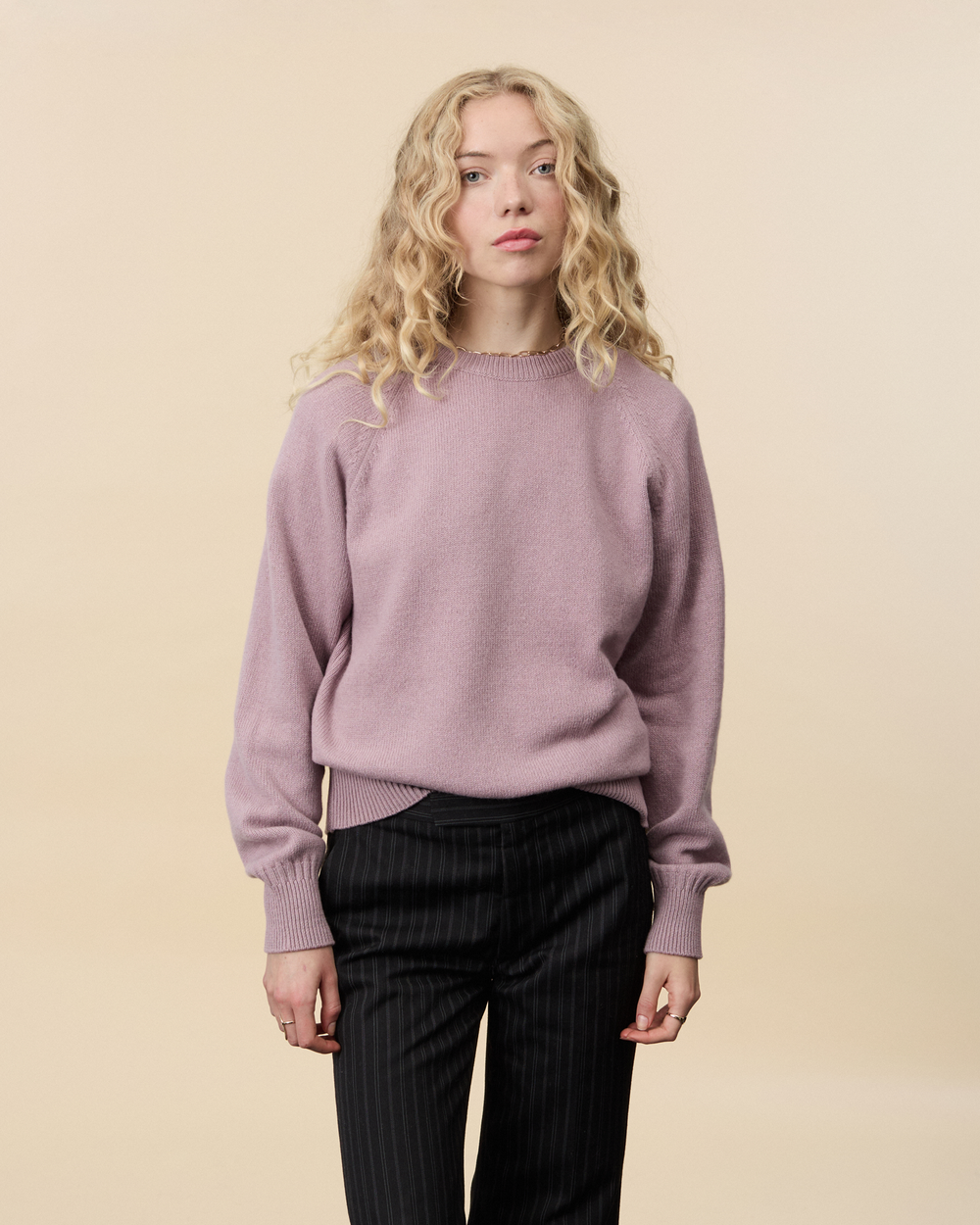 Pink Women's Cashmere Crew Neck