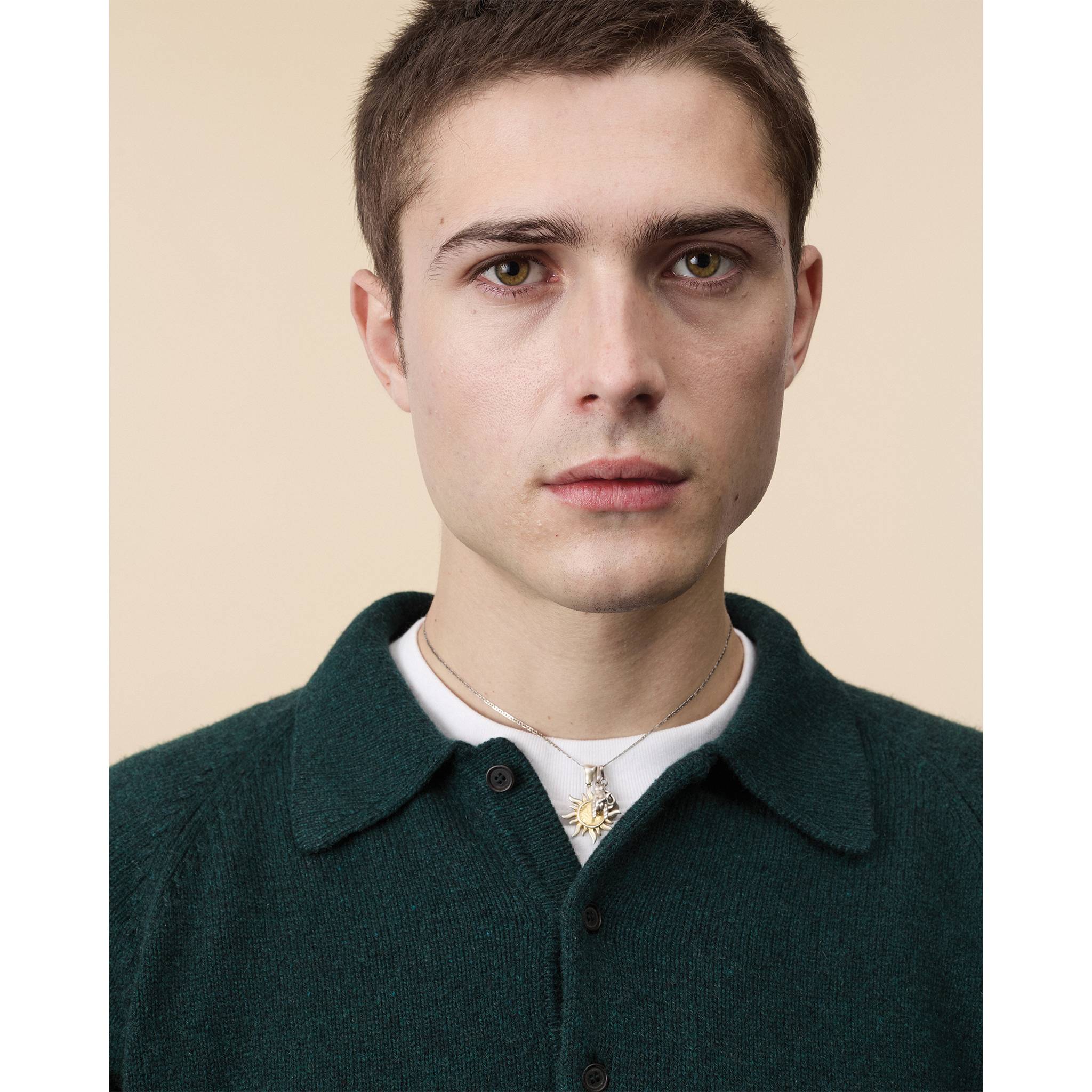 Polo en cachemire Vert Homme