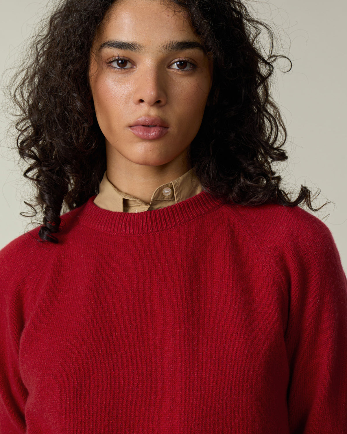 Women's Red Crewneck cashmere 