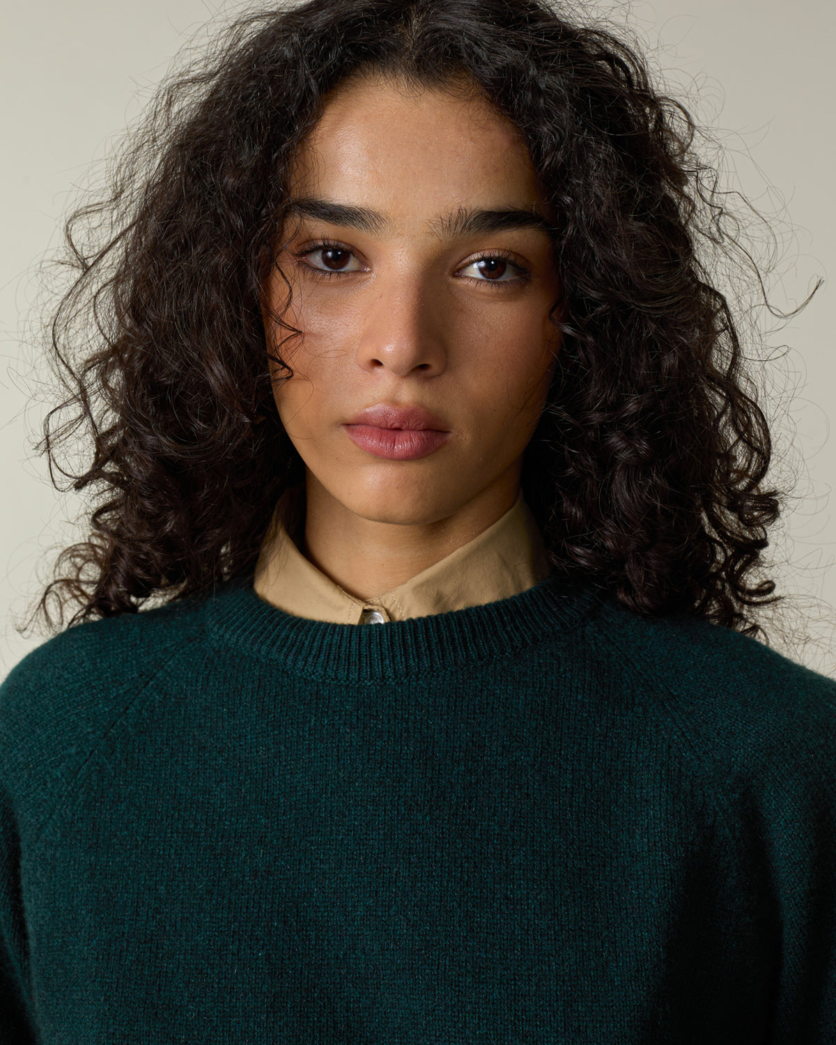 Crewneck cashmere sweater Green Women