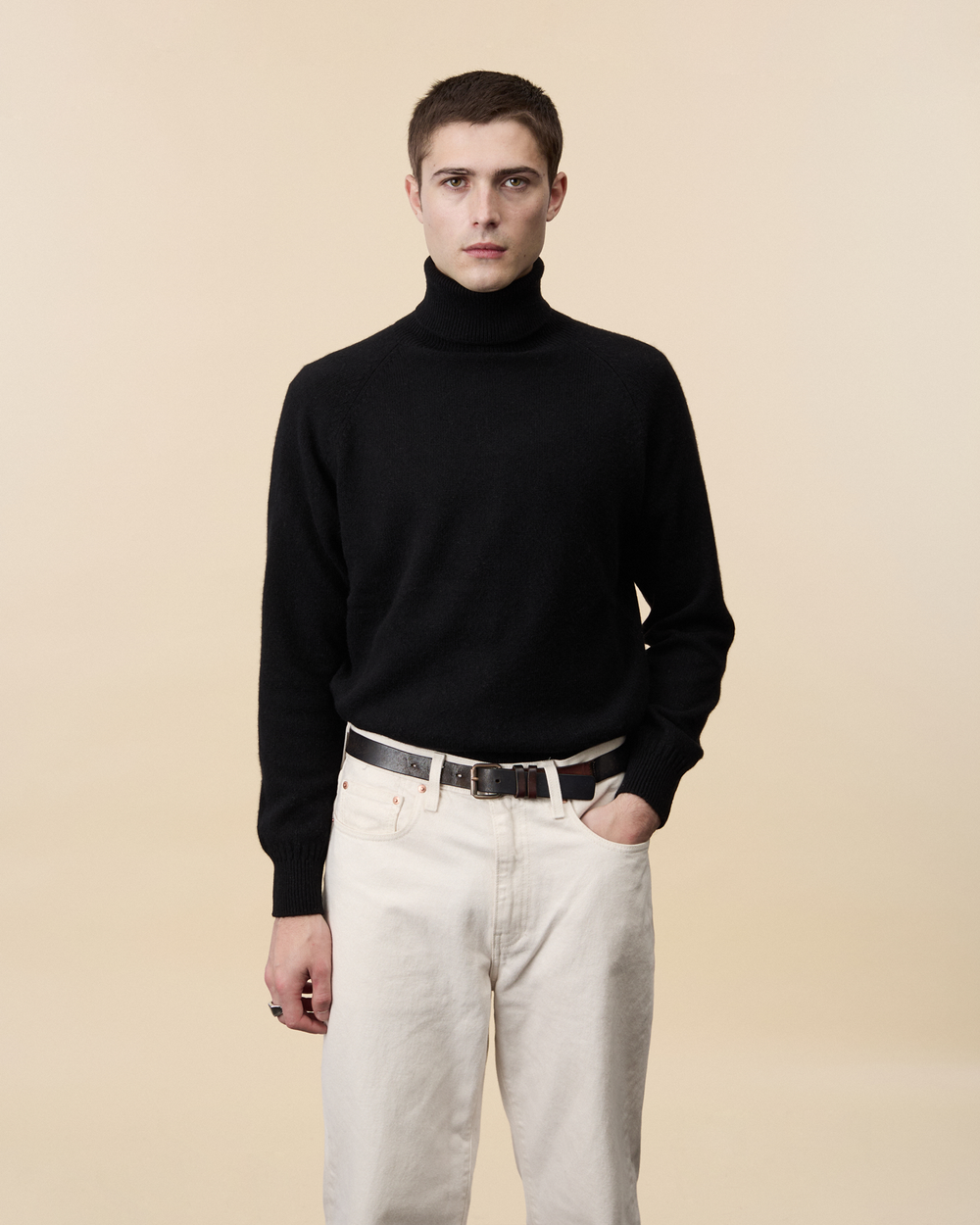 Men's Black Cashmere turtleneck