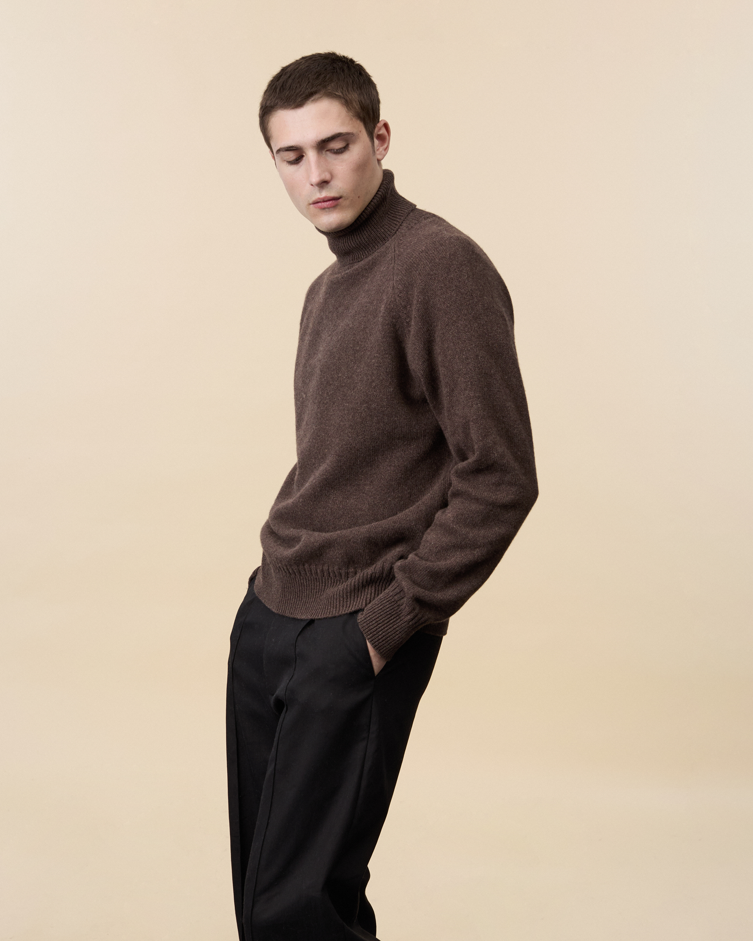 Marmotta Men's Cashmere Turtleneck