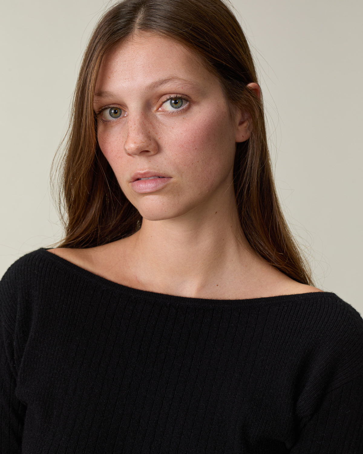Black Boat Neck for Women