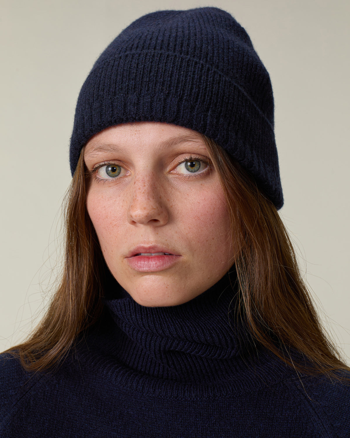 Bonnet en cachemire Marine Femme