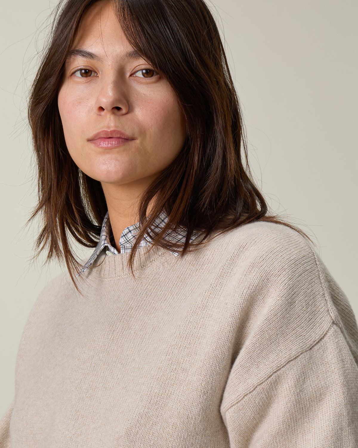 Oversized Crewneck Sand Women