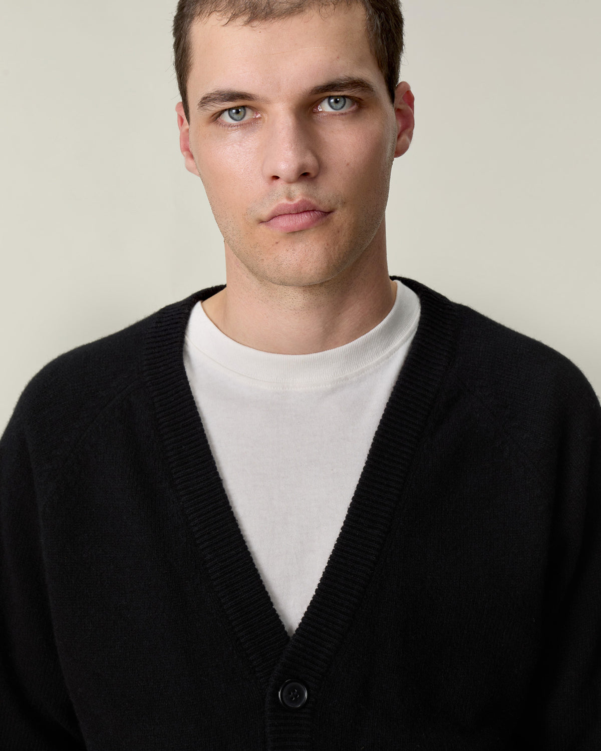 Men's Black Cashmere Cardigan