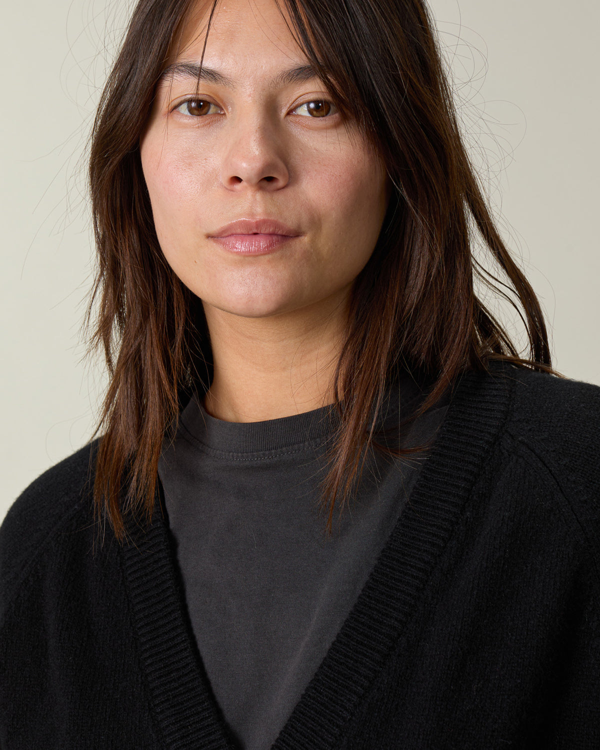 Cardigan en cachemire Noir Femme