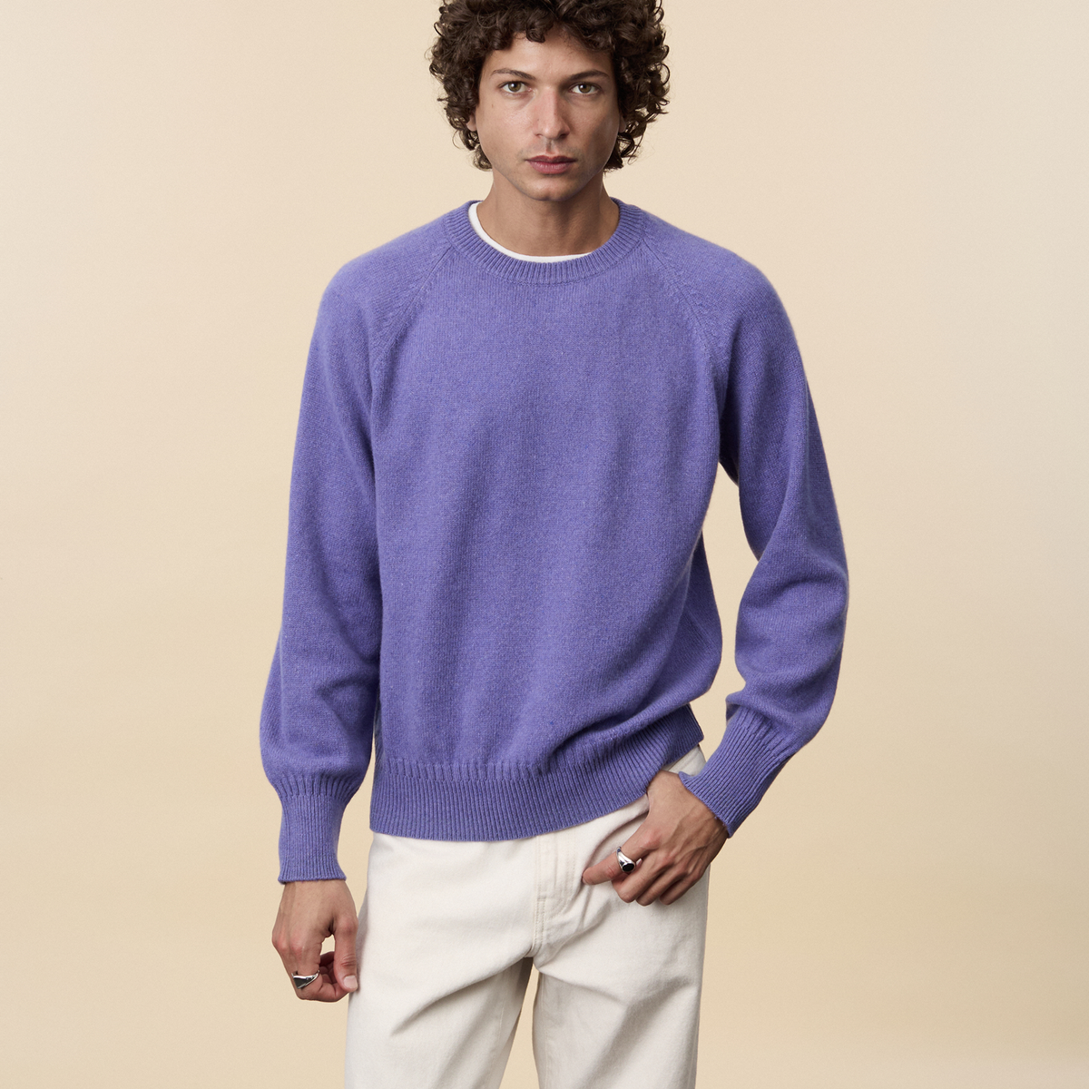 Pull Col V En Cachemire 100% Arch4 Battersea - Taille XS - Violet Neuf Avec étiquettes