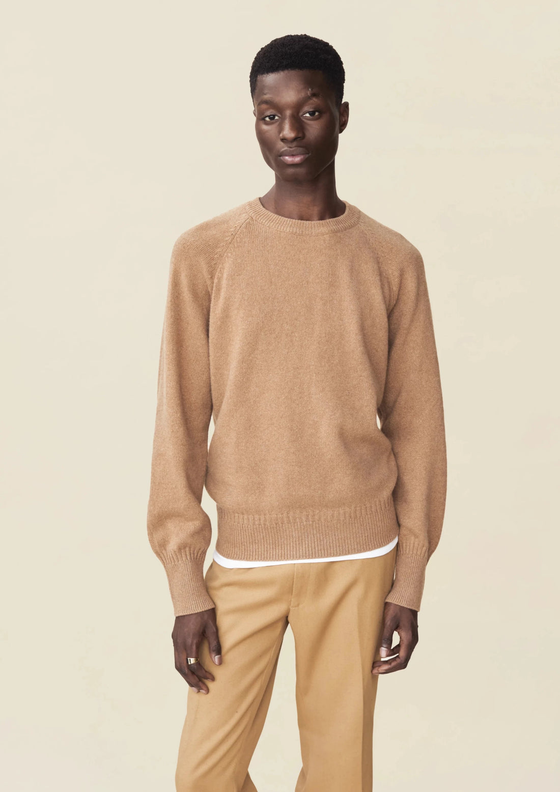 Camel top cashmere turtleneck