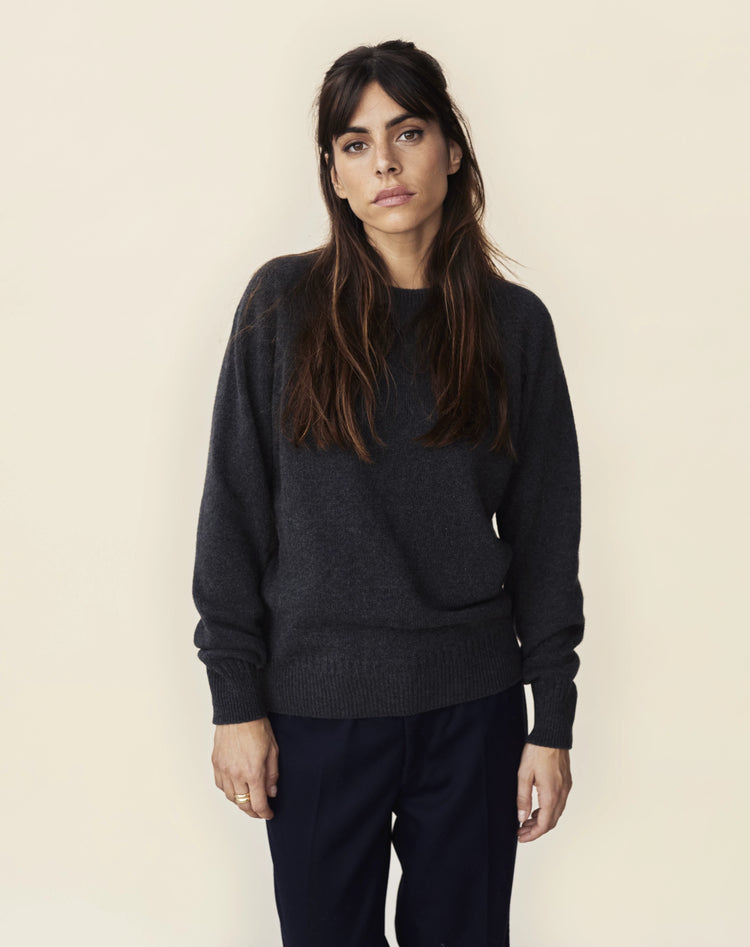 Dark grey cashmere sales sweater