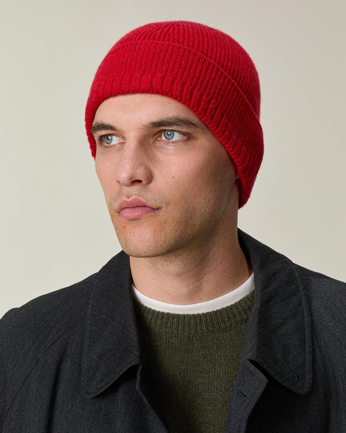Men's Red Cashmere hat