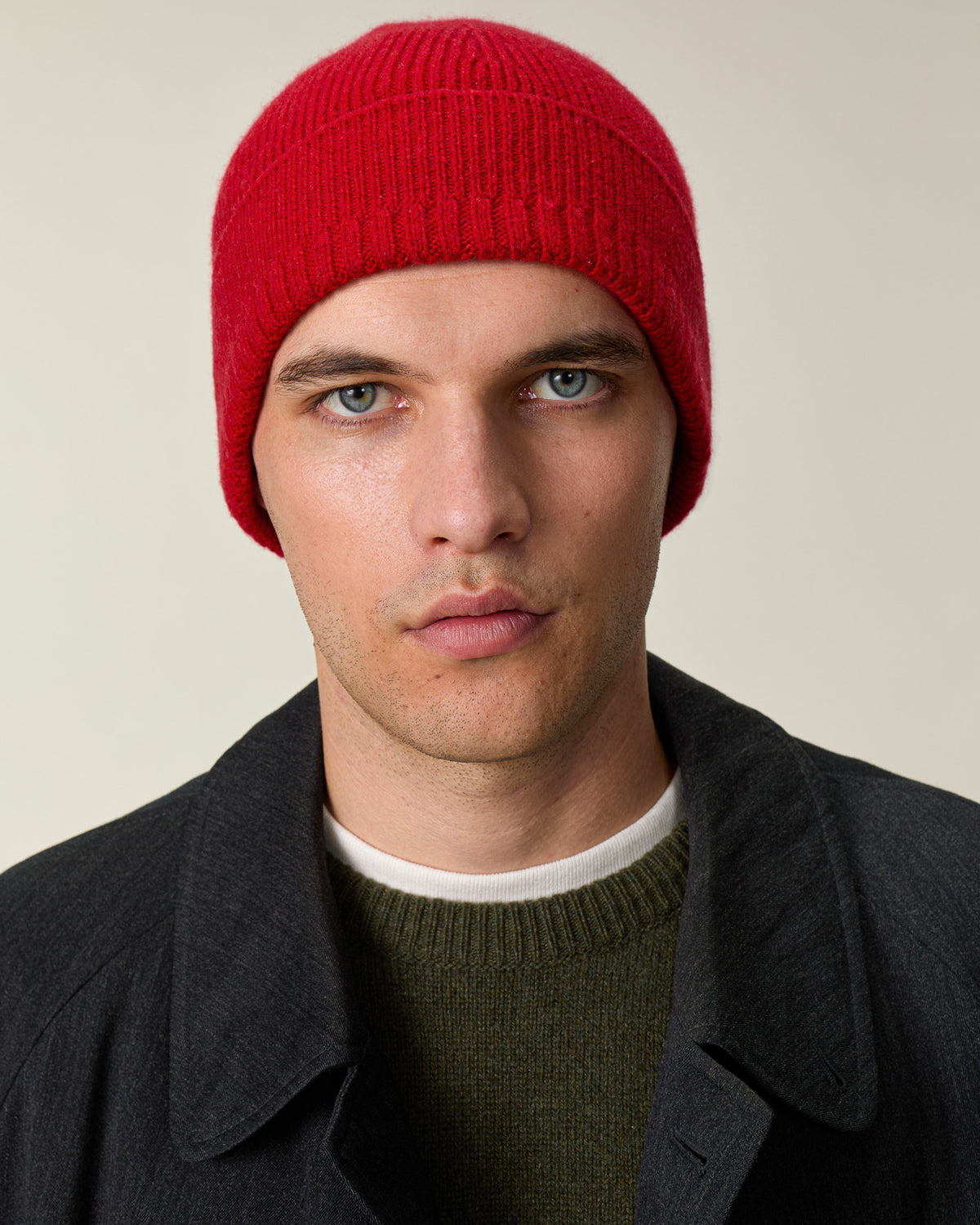 Men's Red Cashmere hat
