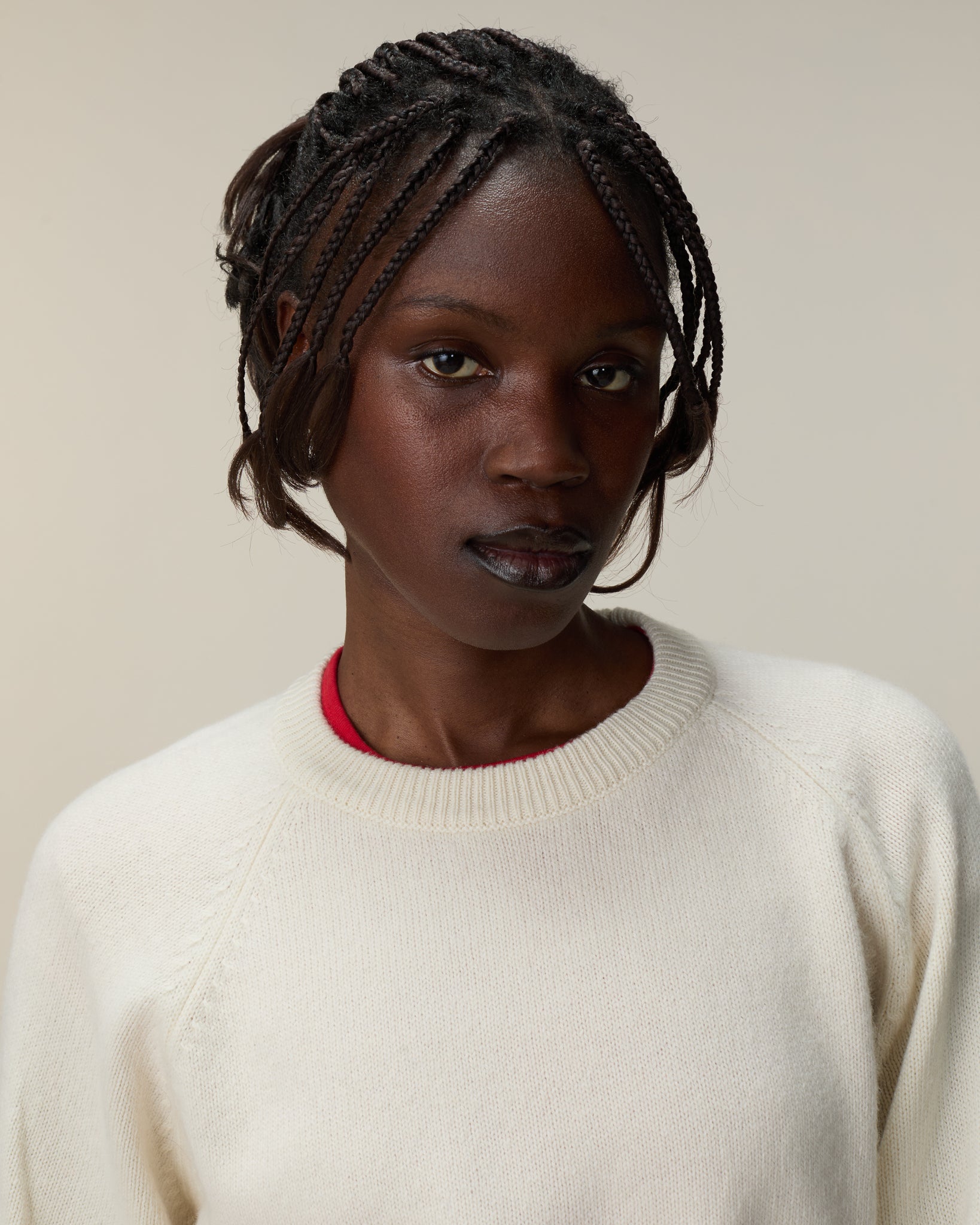  Women's crewneck cashmere sweater in White