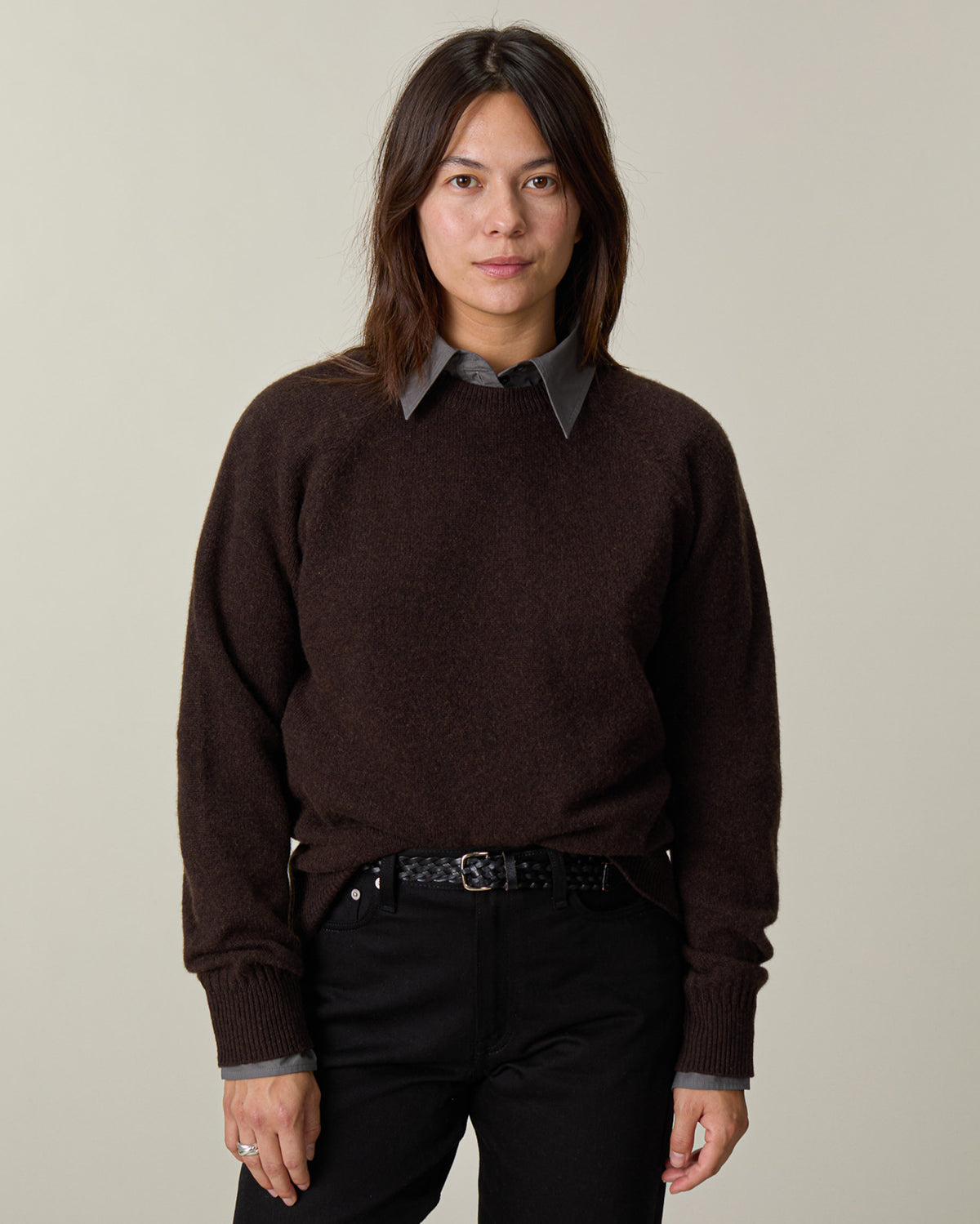 Women's Brown Cashmere crewneck