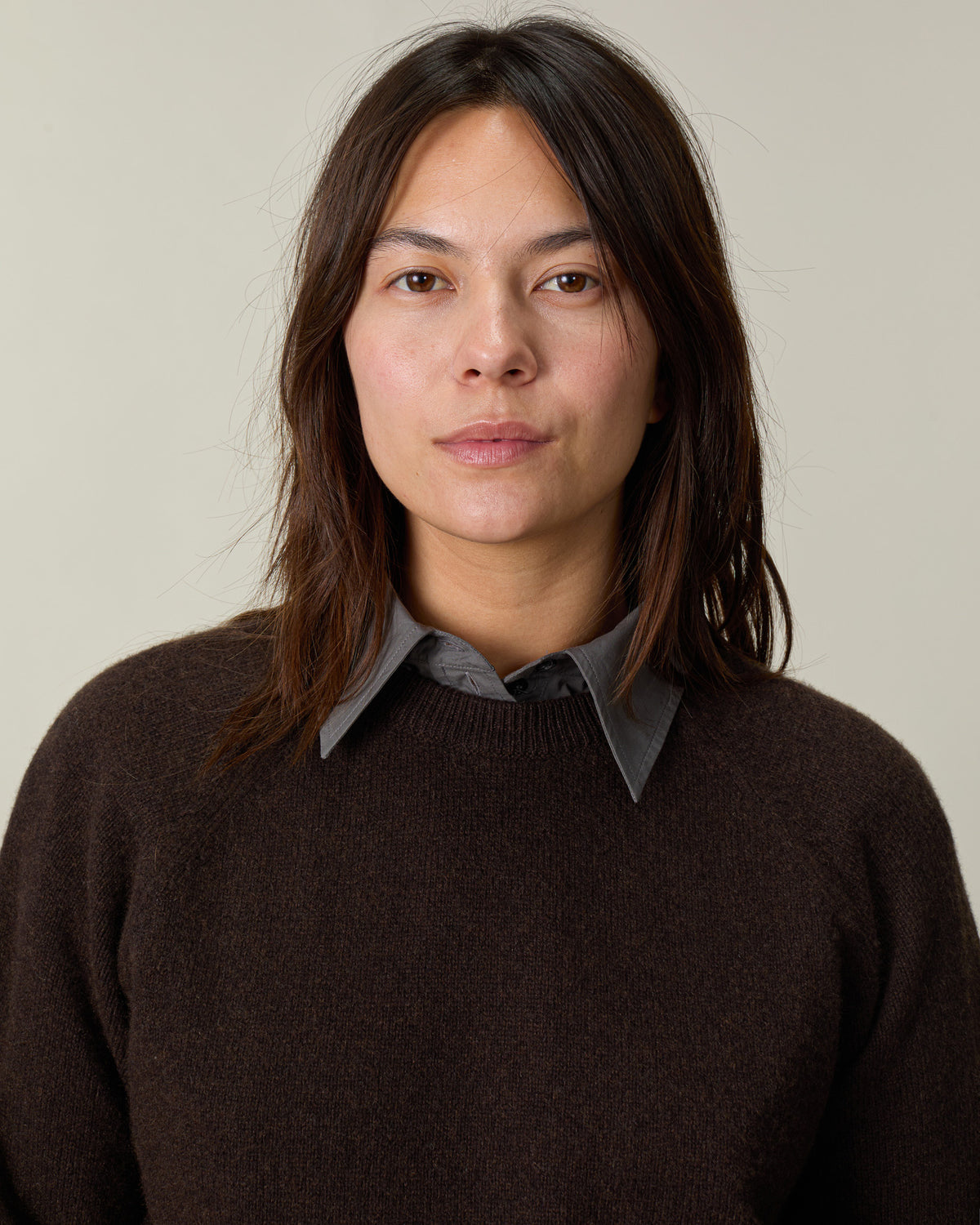 Women's Brown Cashmere crewneck