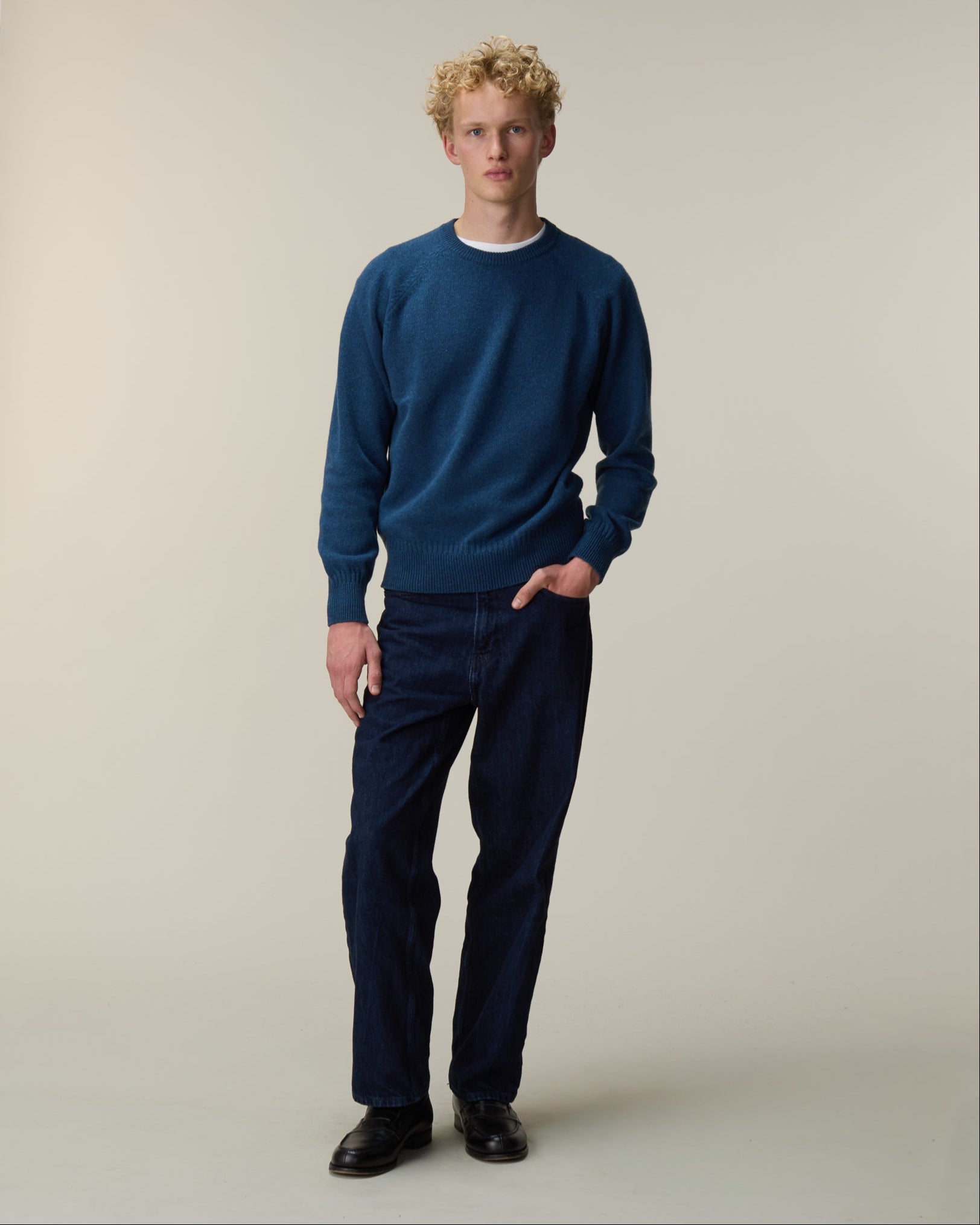 Men's Ocean Cashmere Crew Neck
