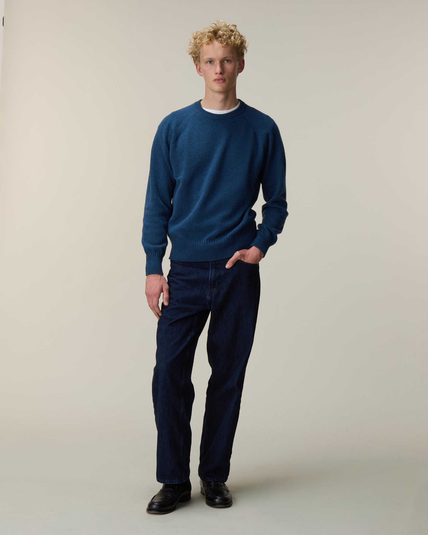 Men's Ocean Cashmere Crew Neck