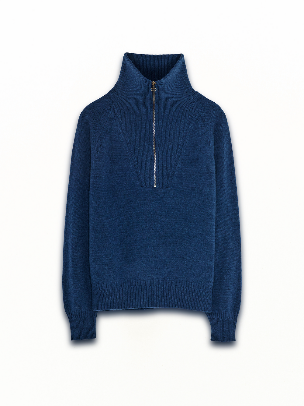 Women's Ocean Cashmere Zip-Neck Sweater