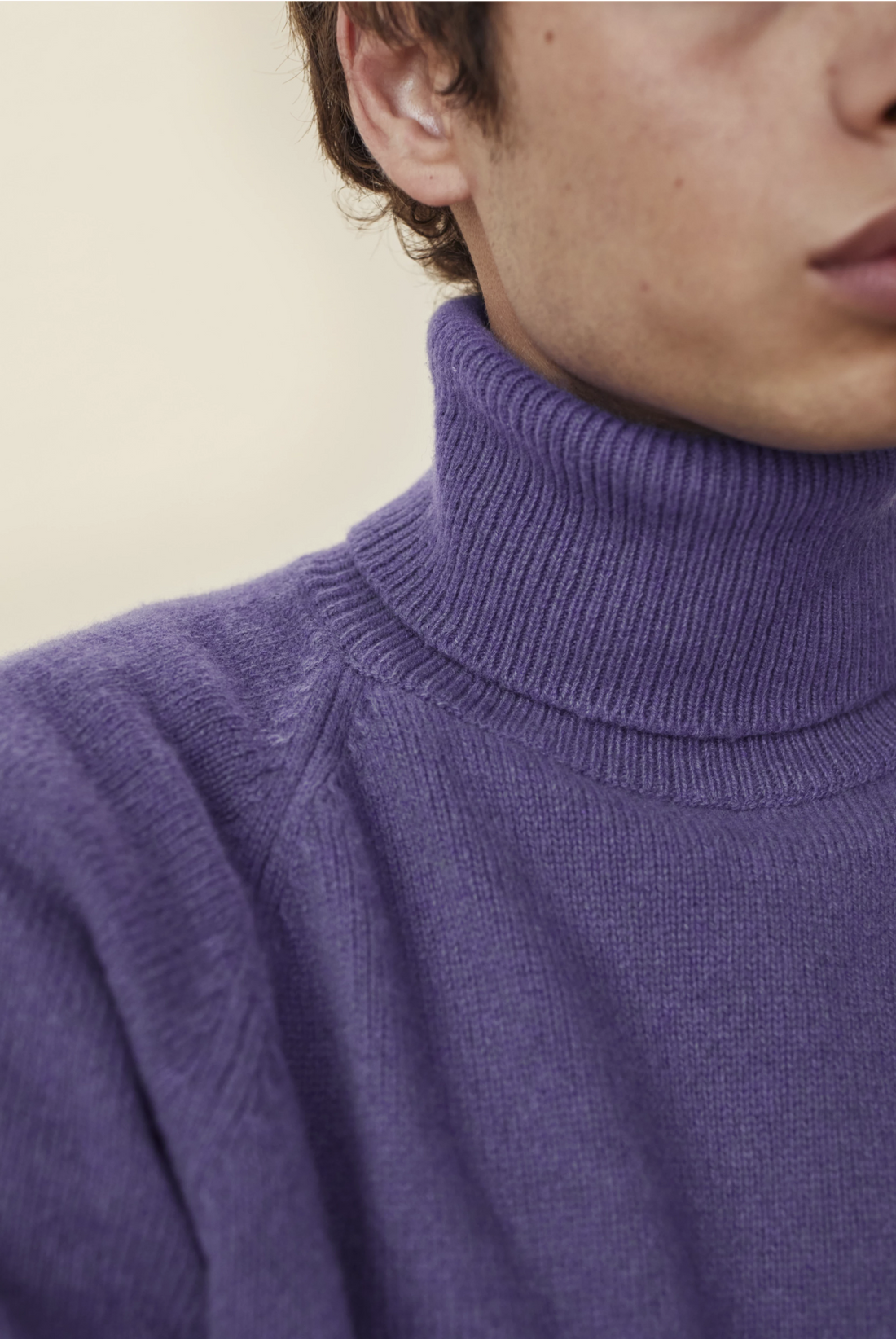 Men's Purple Cashmere turtleneck 