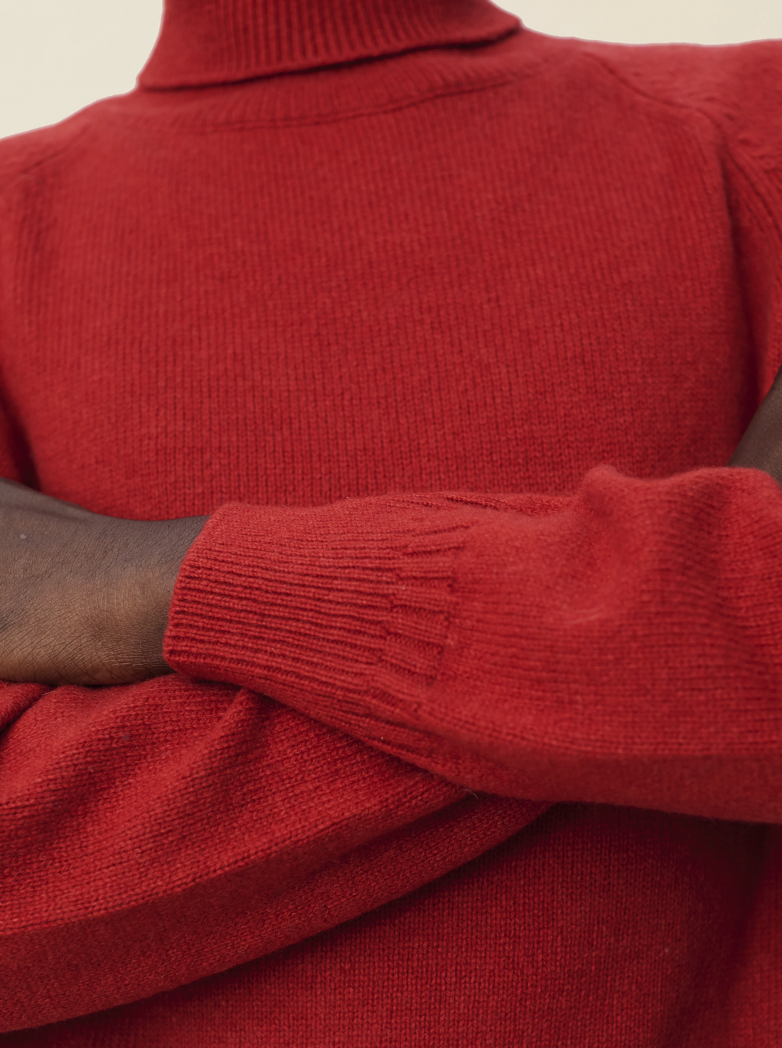 Men's Red cashmere turtleneck
