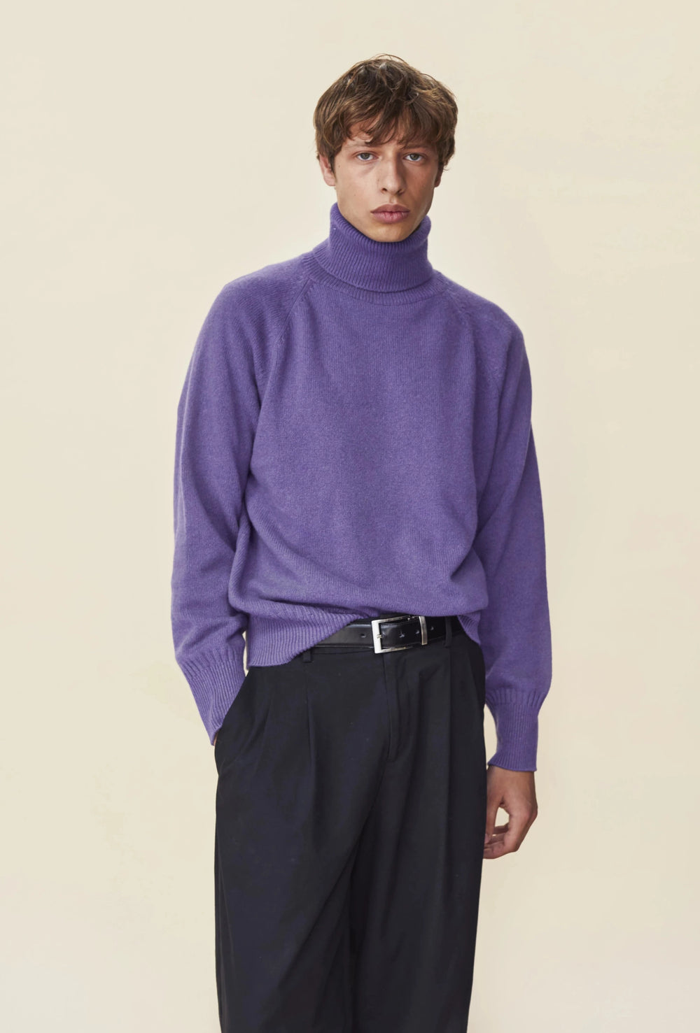 Men's Purple Cashmere turtleneck 