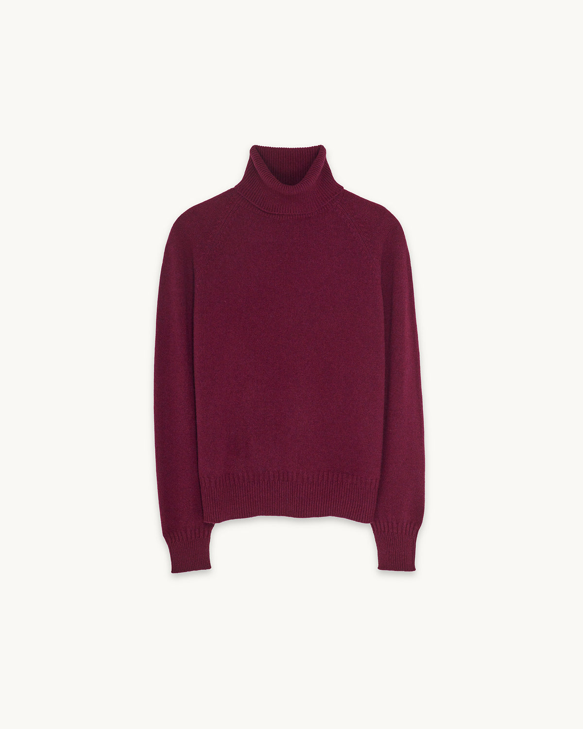 Col roulé en cachemire Bordeaux Femme