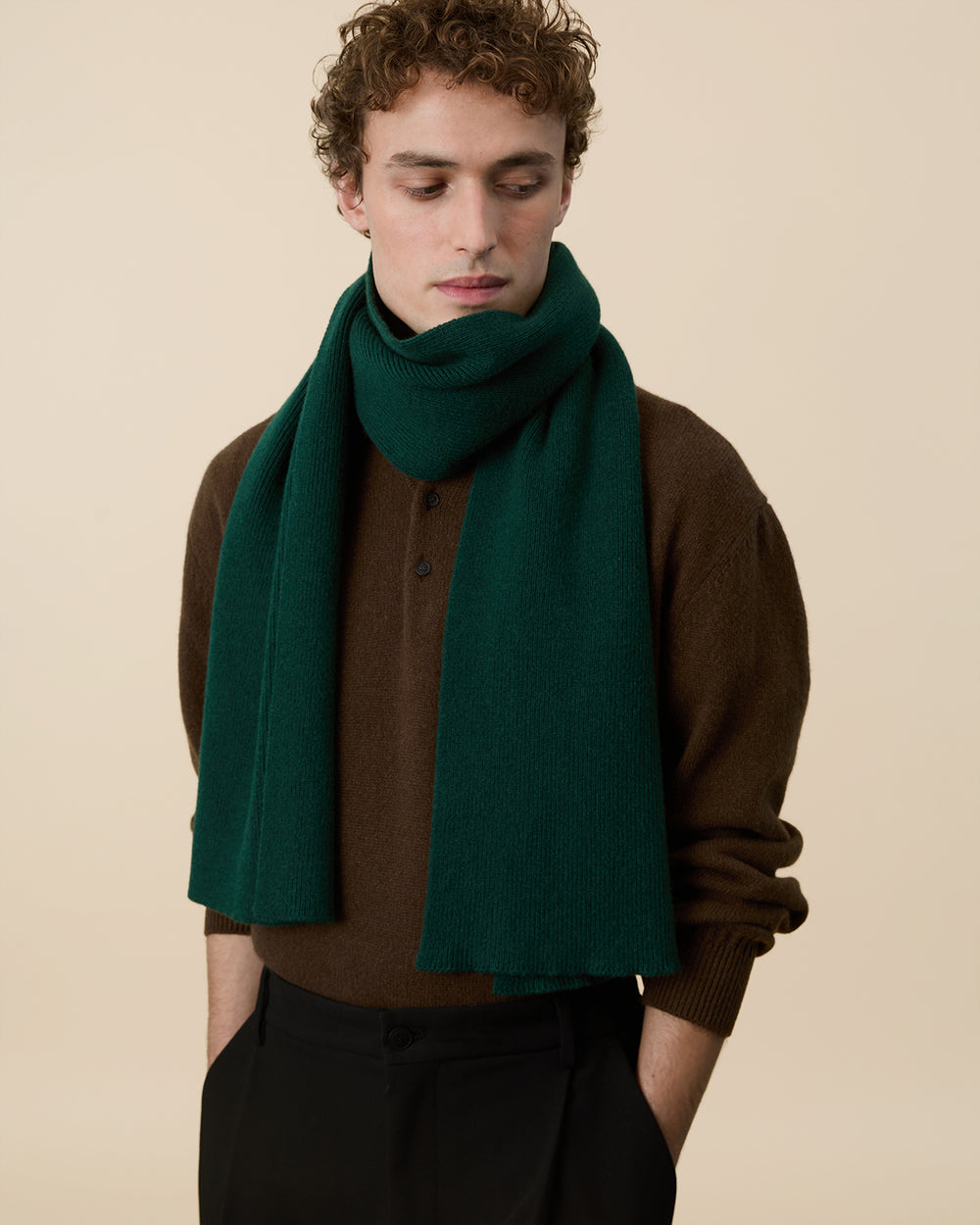 Green Tricot x Sabah Men's Cashmere Scarf