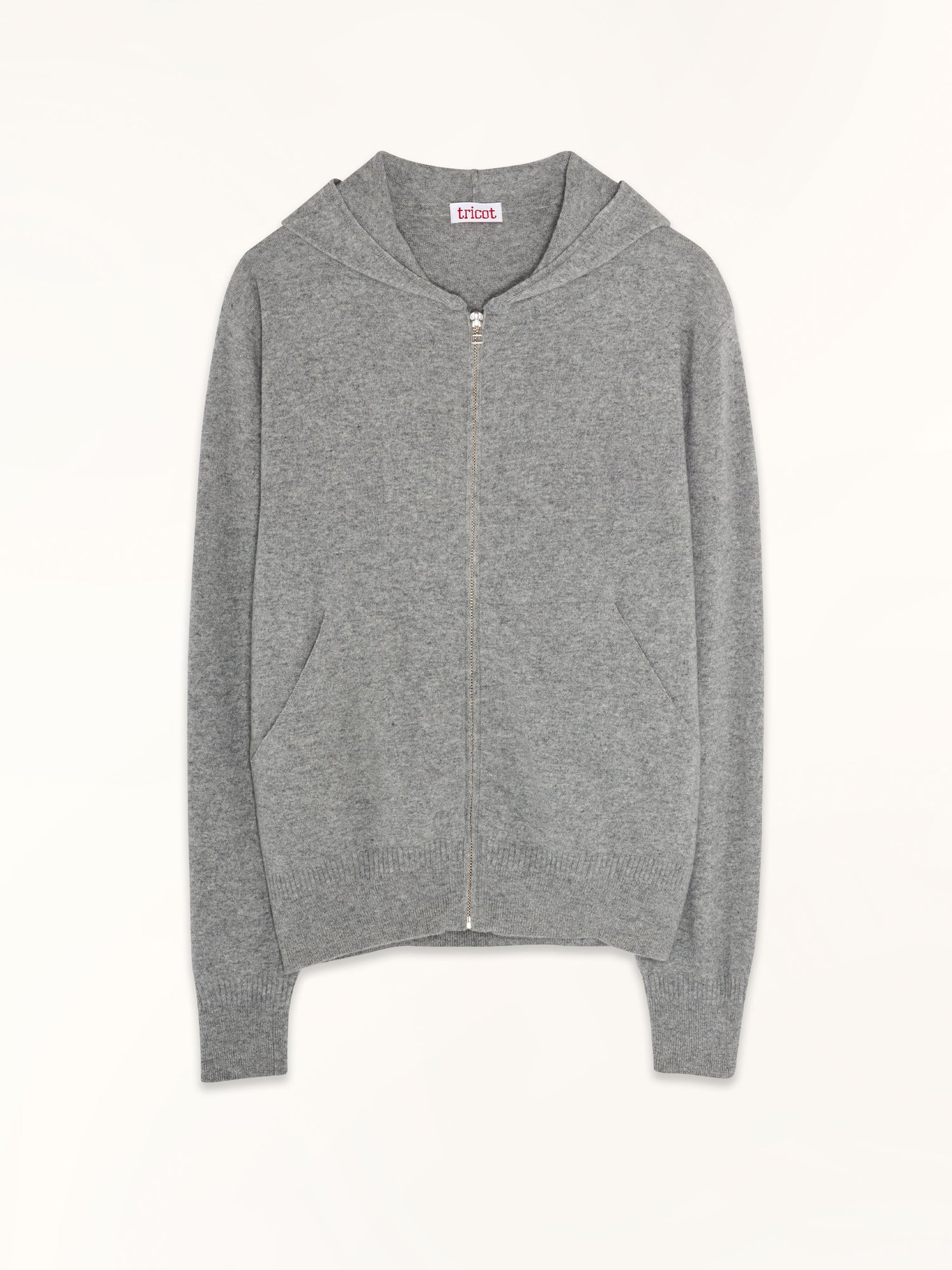 Hoodie cachemire léger Gris clair homme