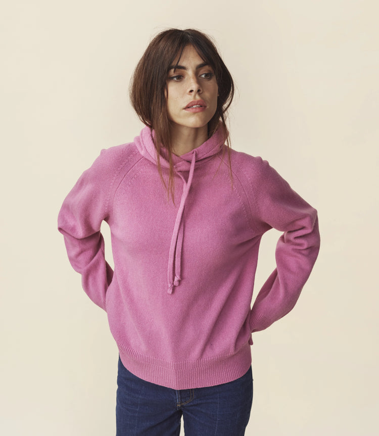 Pink cashmere hoodie best sale