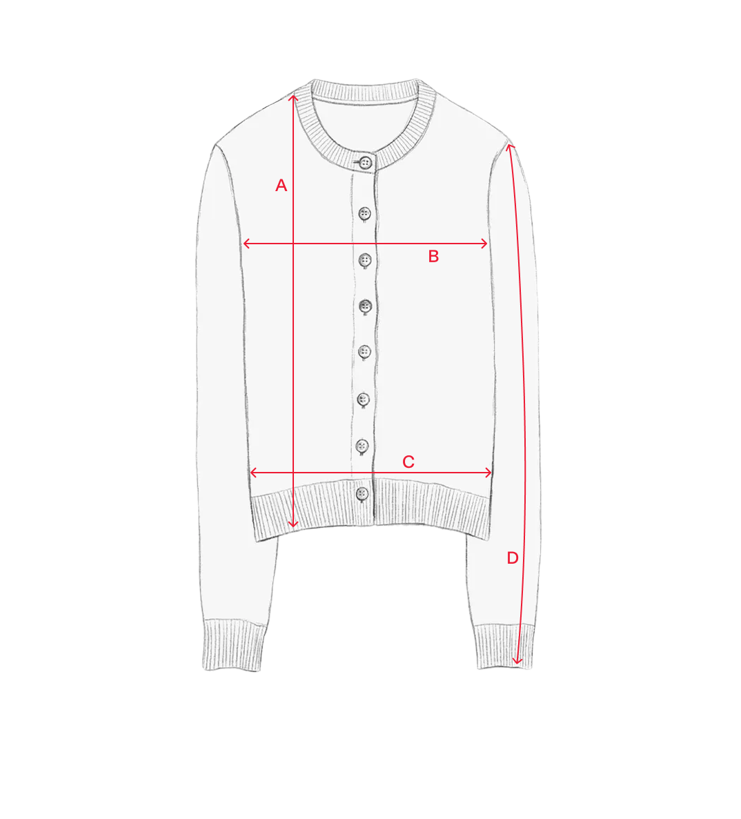 SIZE_CHART_CARDIGAN_GIL - Tricot