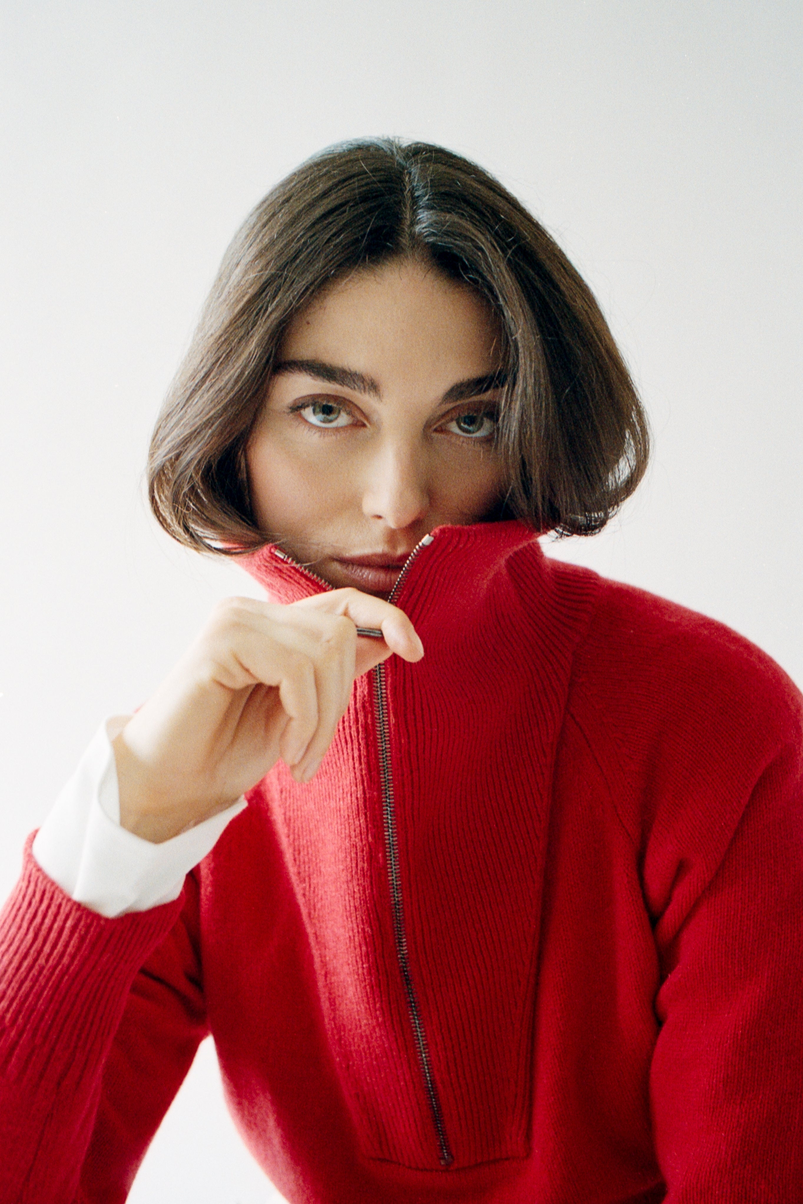 Women's Cashmere Zip-Up Collar | Tricot