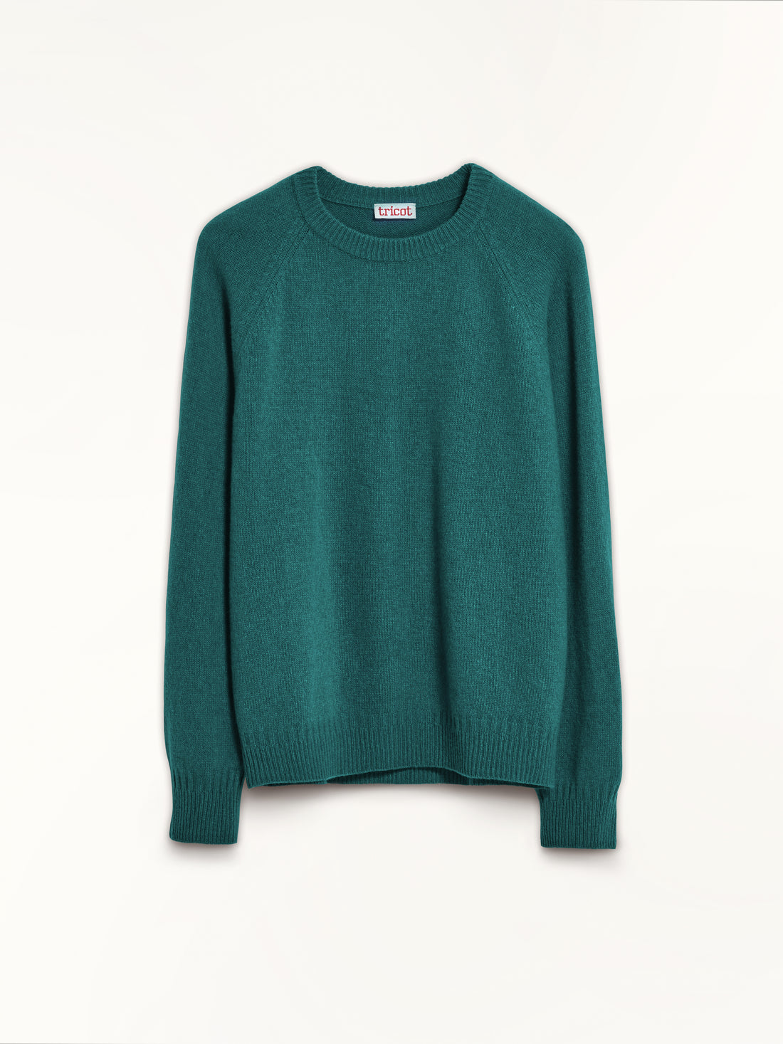 Women's cashmere crewneck sweater in Bottle-green