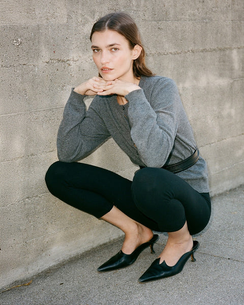 Jil Grace ジルグレイス　PEARL KNIT CARDIGAN グレー Tricot x Gil Rodriguez Gray Cardigan