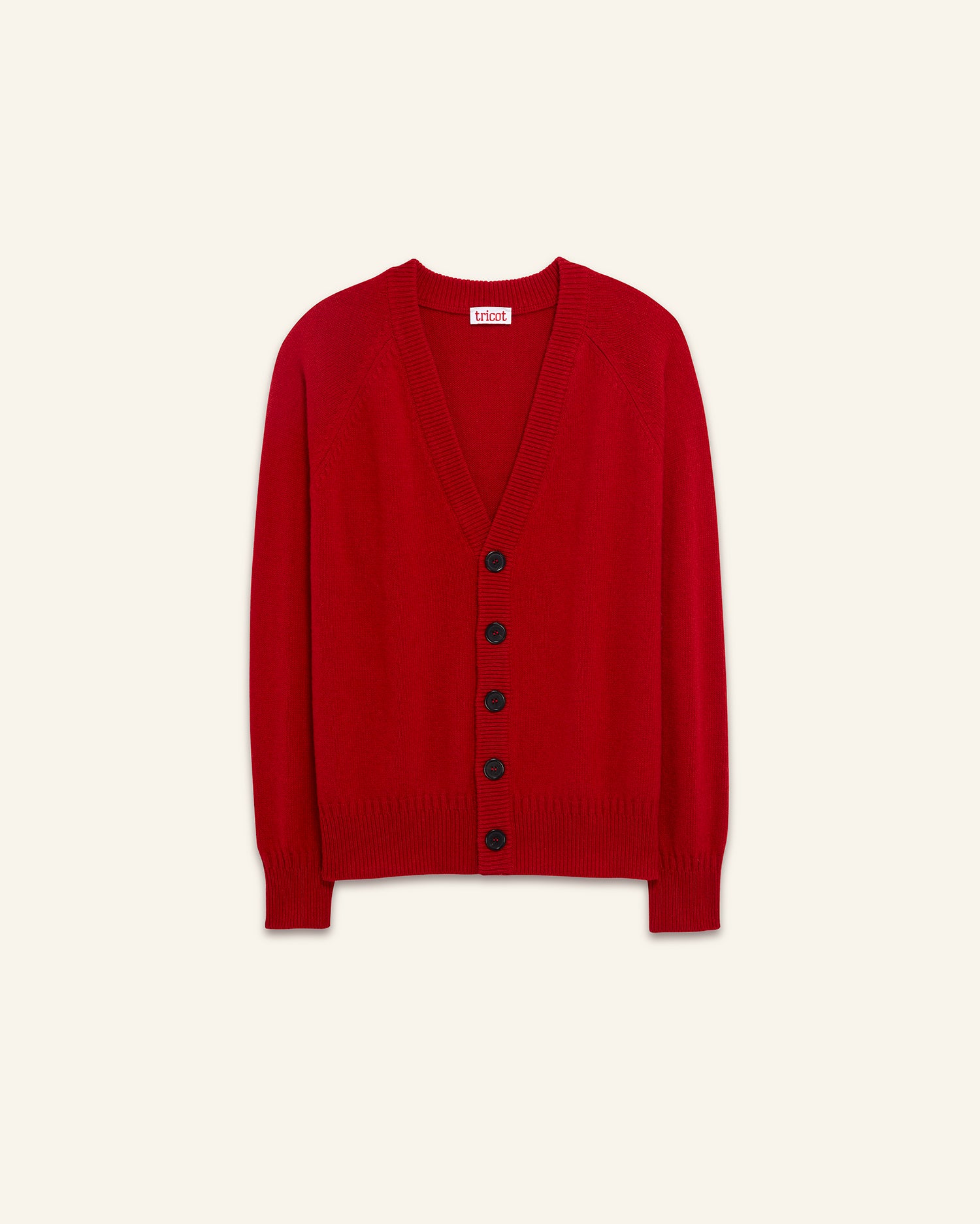 Red Women's Cashmere Cardigan