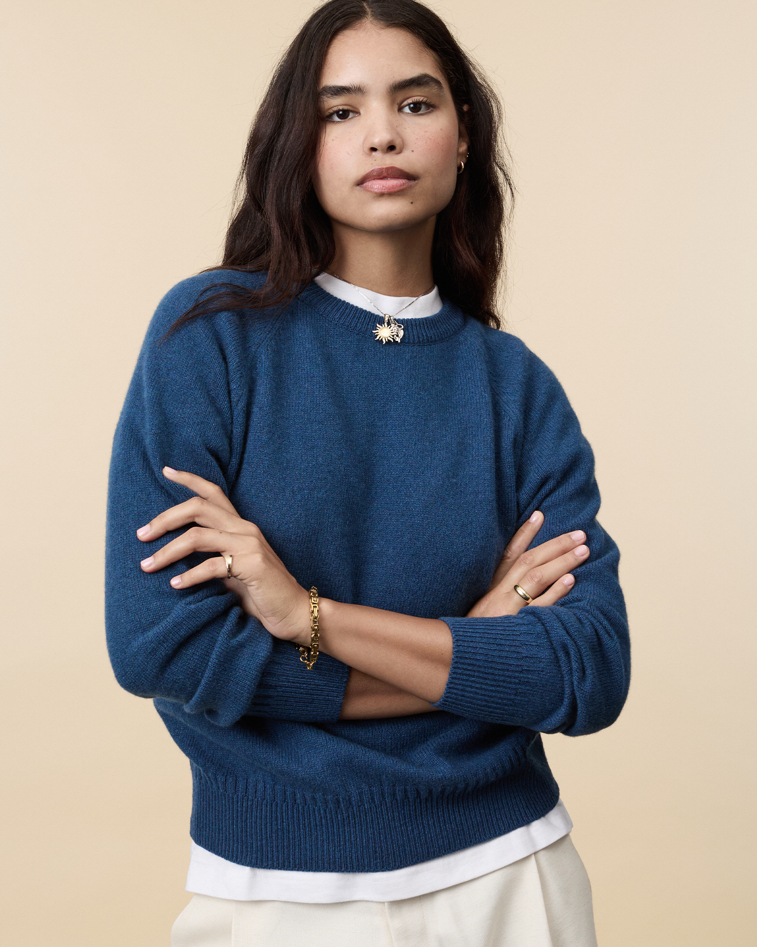 Women's Ocean Cashmere Crew Neck