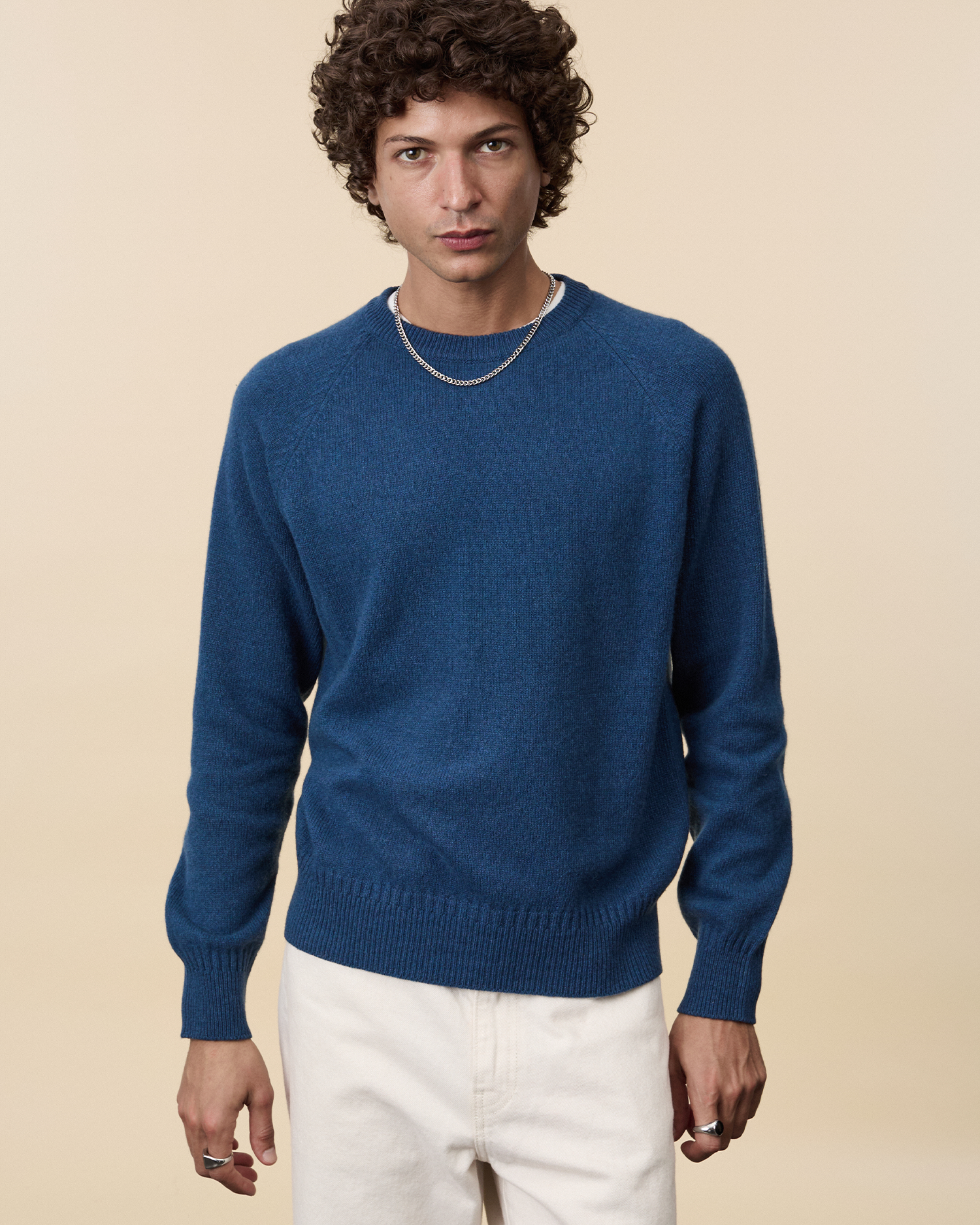 Men's Ocean Cashmere Crew Neck