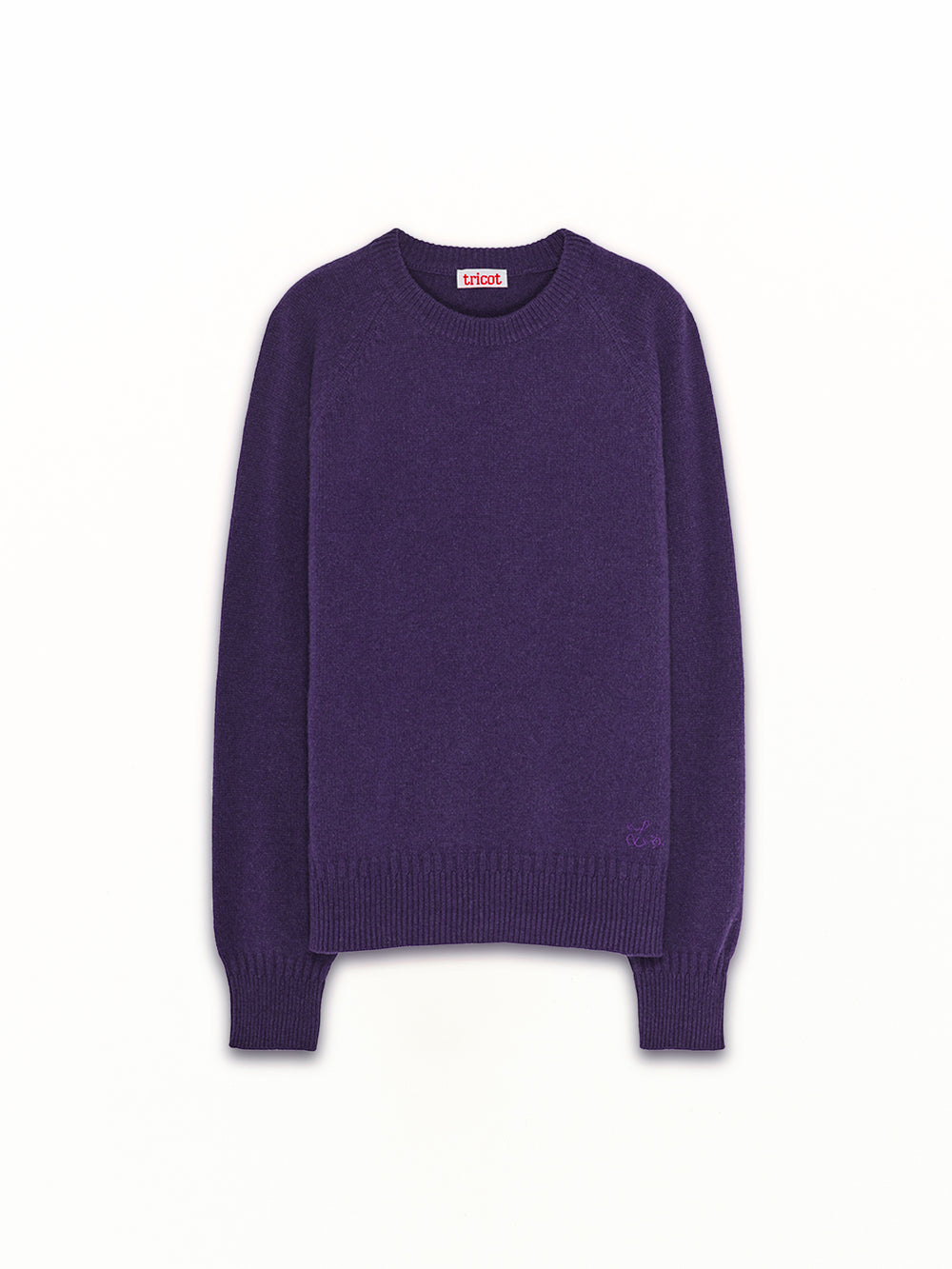 Pull col rond en cachemire Léo Purple Femme