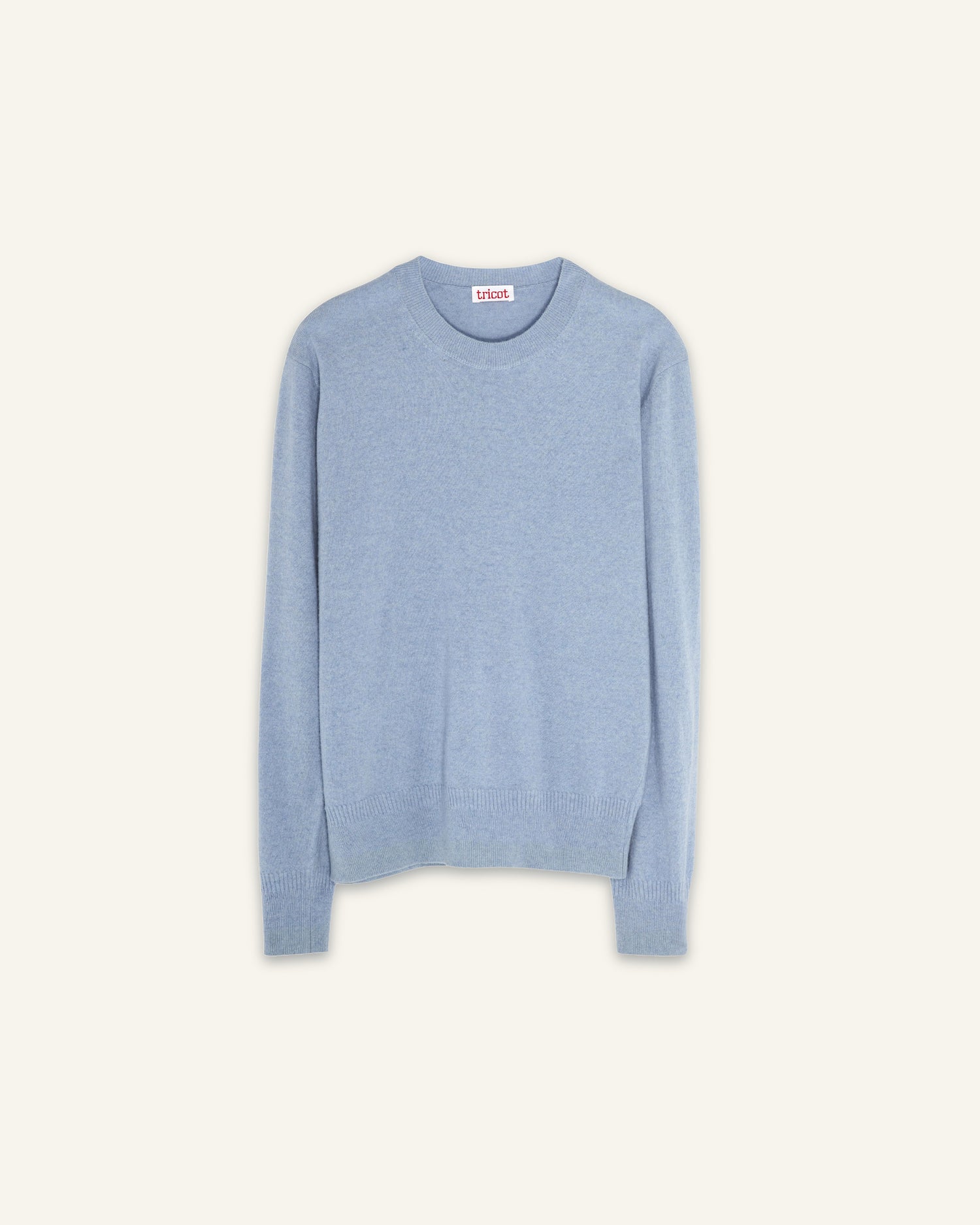Sky blue cashmere crewneck for men