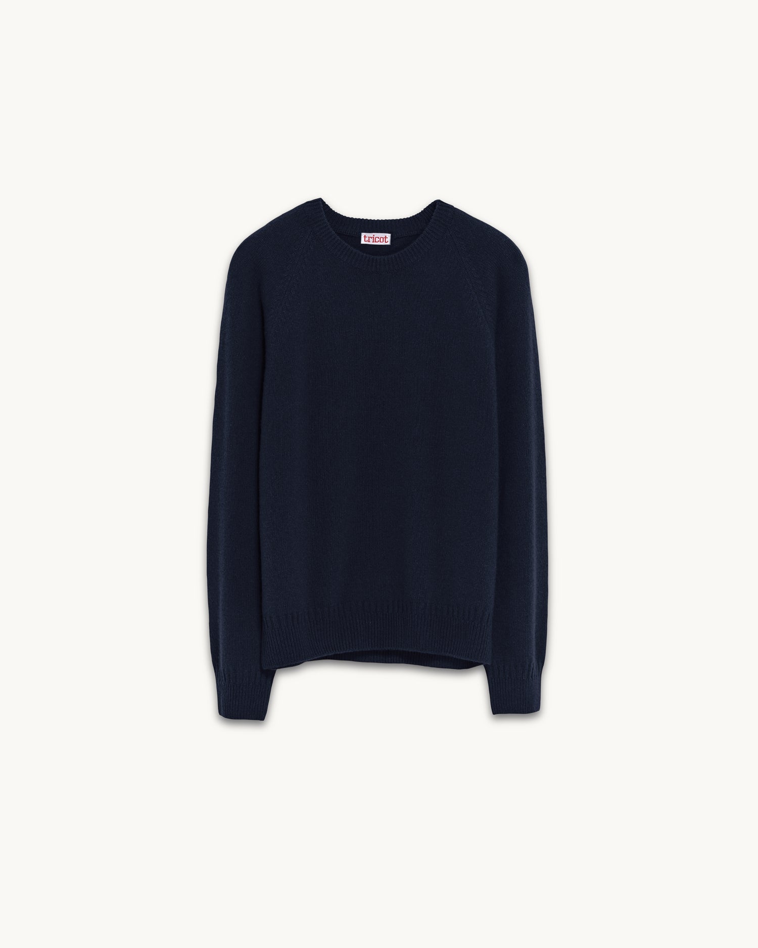 Men's cashmere crewneck sweater in dark navy