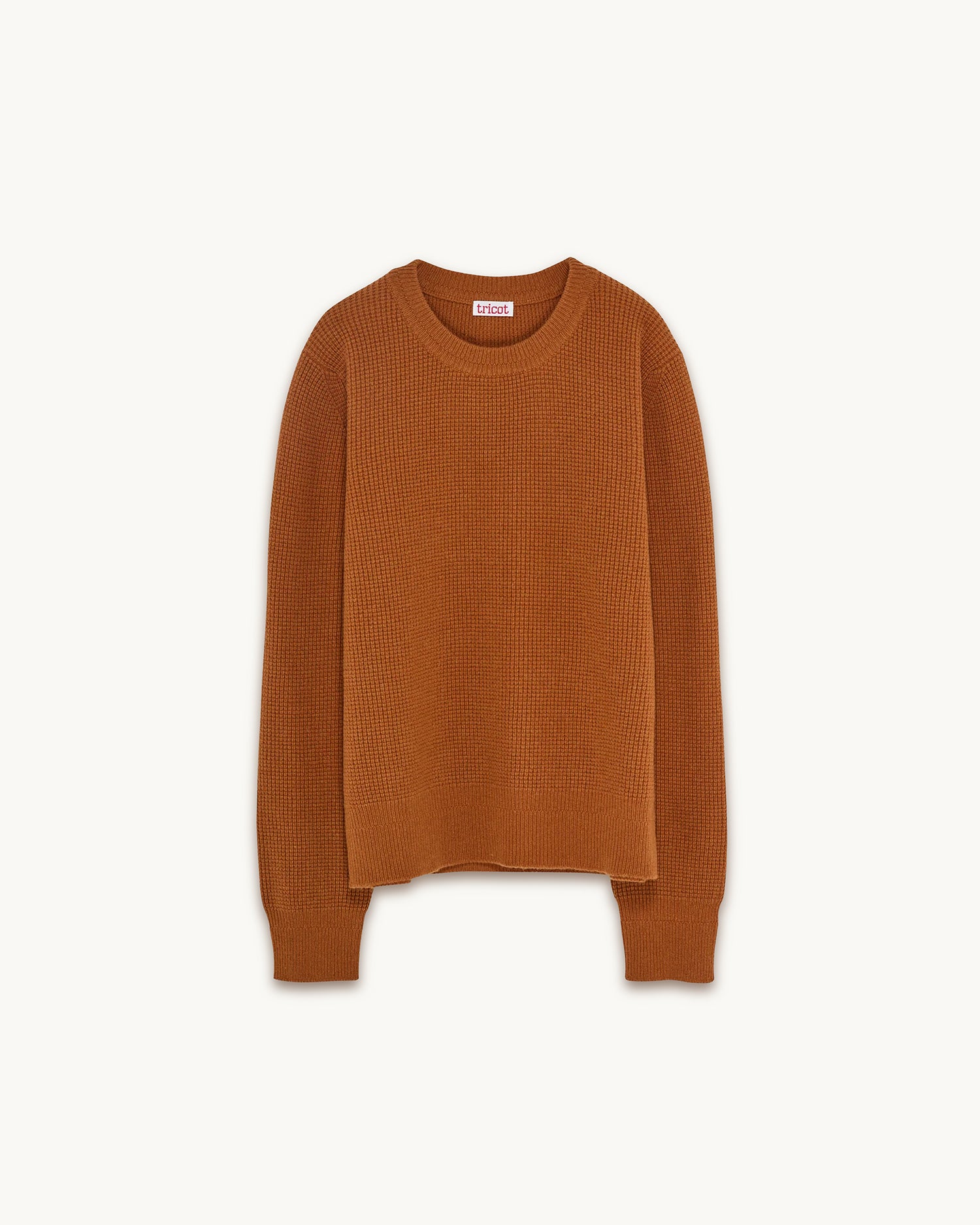 Men's Ocher wool & cashmere Crewneck 