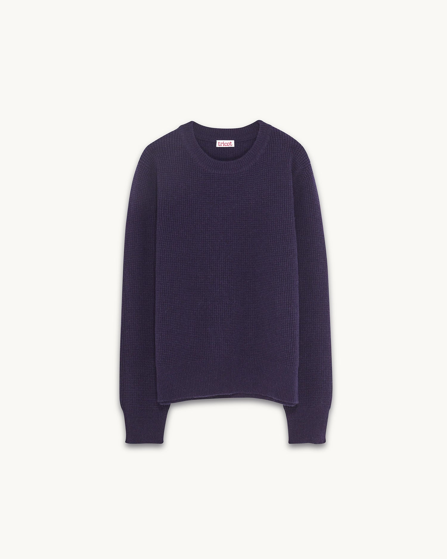 Men's Plum  wool & cashmere Crewneck
