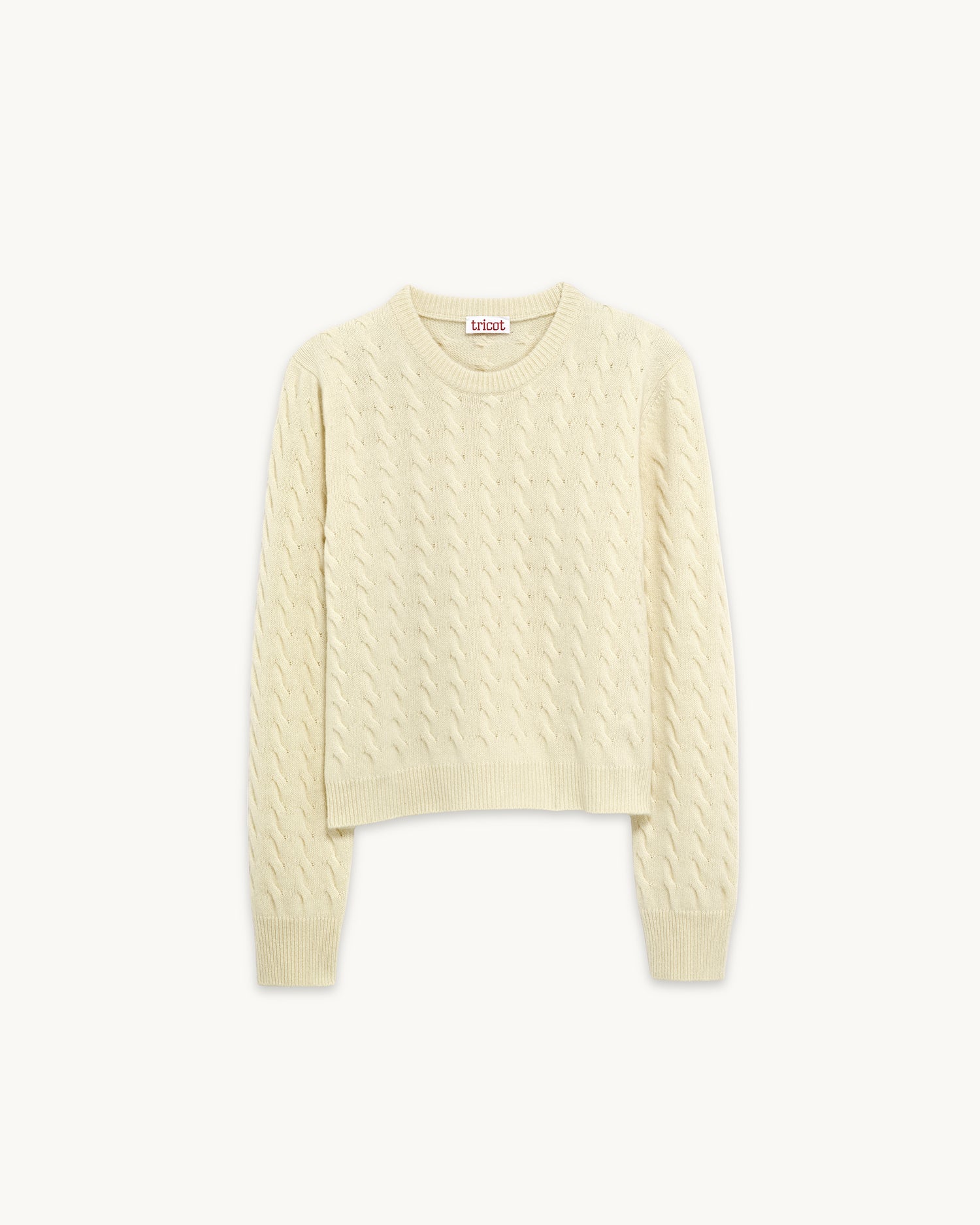 Col Rond Torsadé Blanc Femme