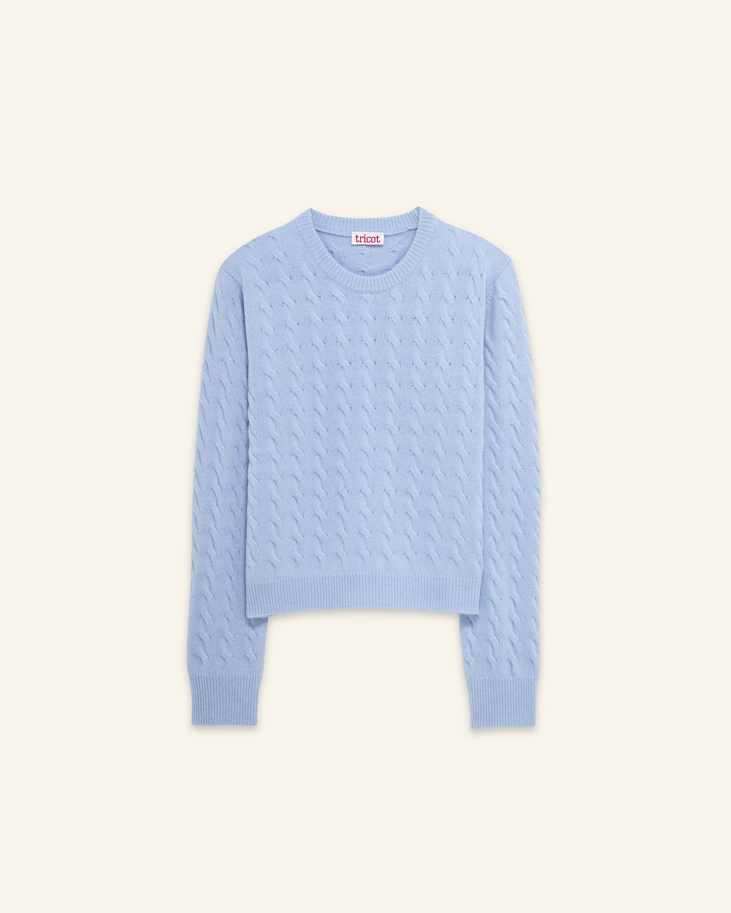 Col Rond Torsadé Bleu ciel Femme