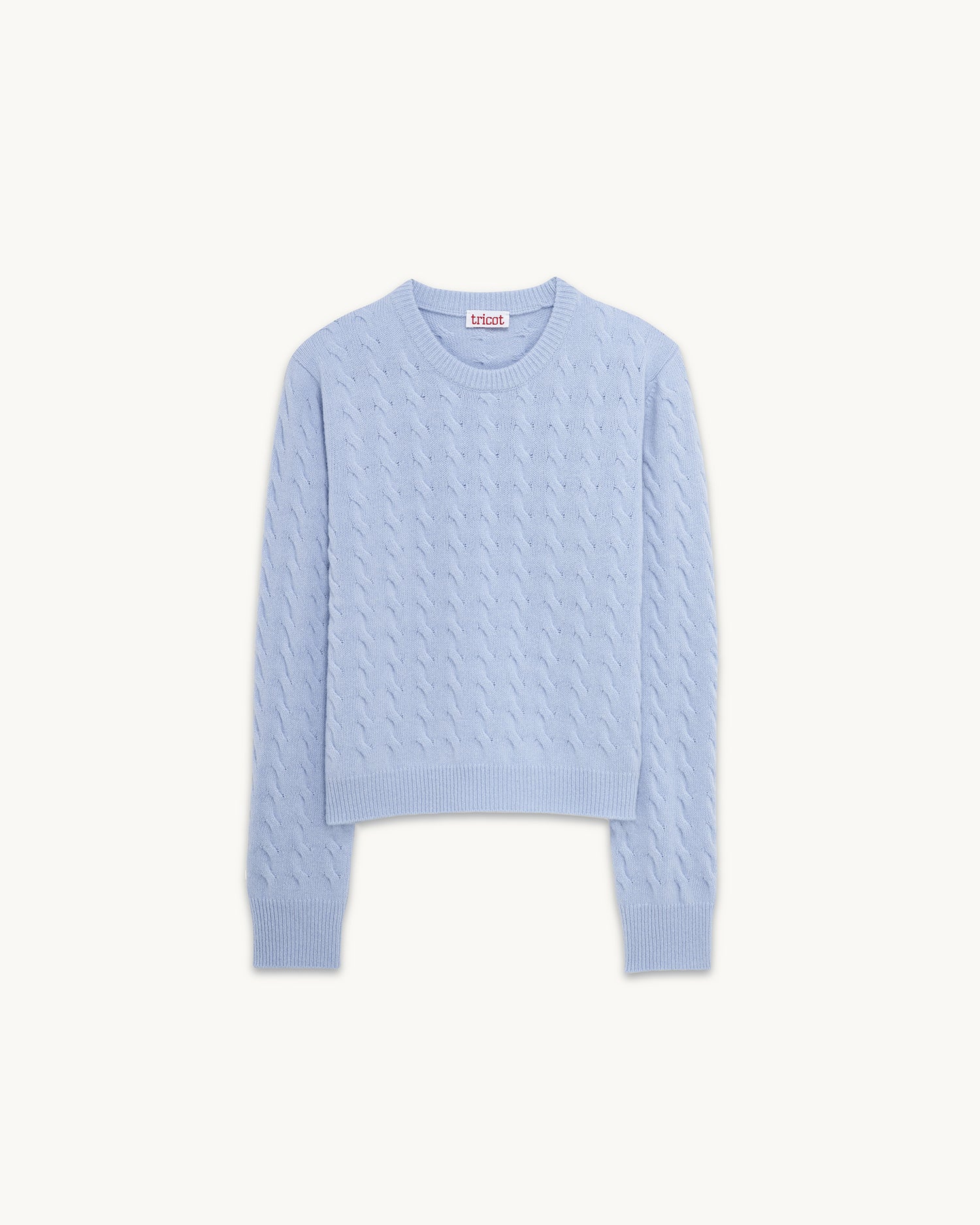 Col Rond Torsadé Bleu ciel Femme